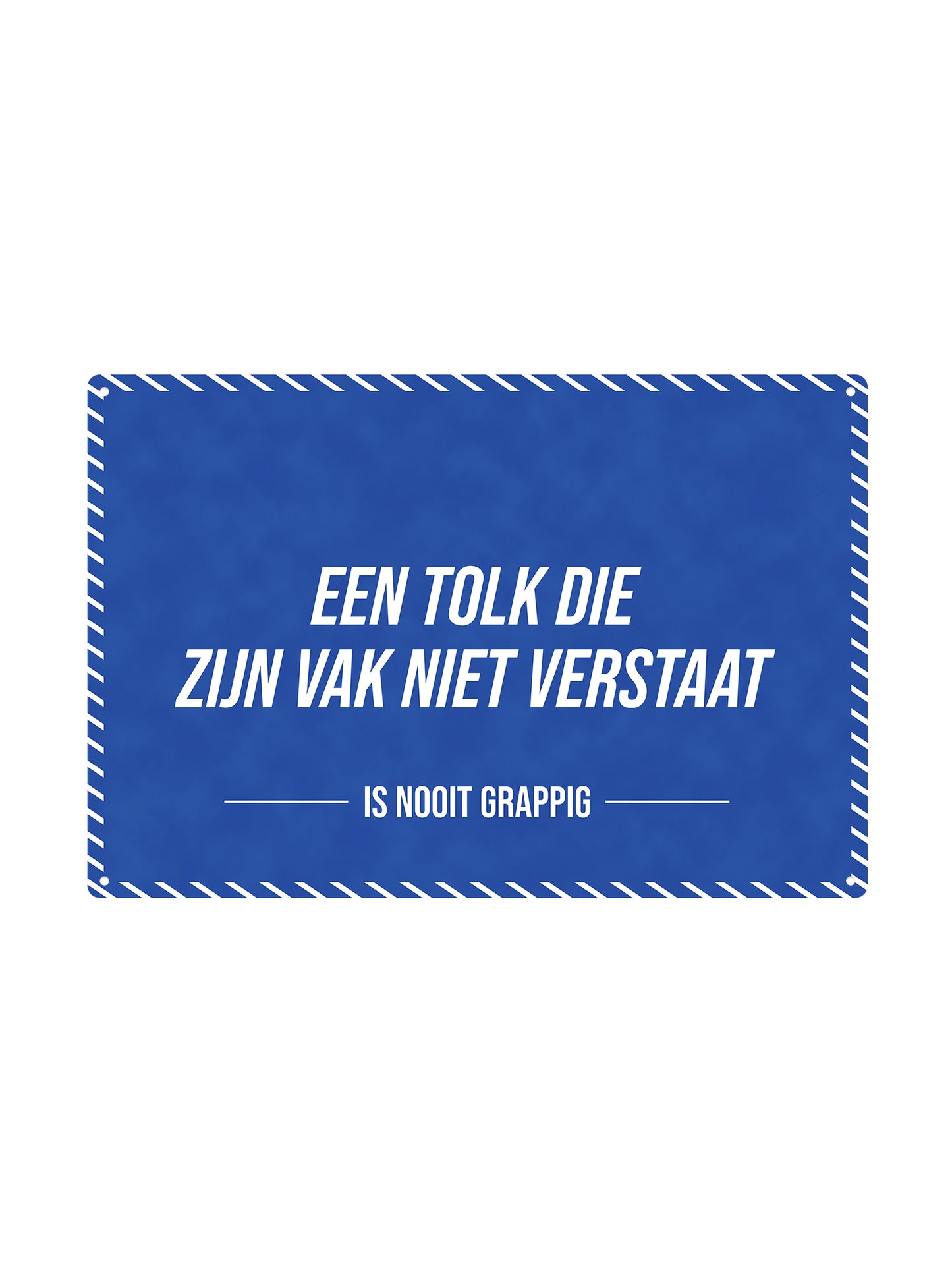 Een tolk die zijn vak niet verstaat - Is Nooit Grappig
