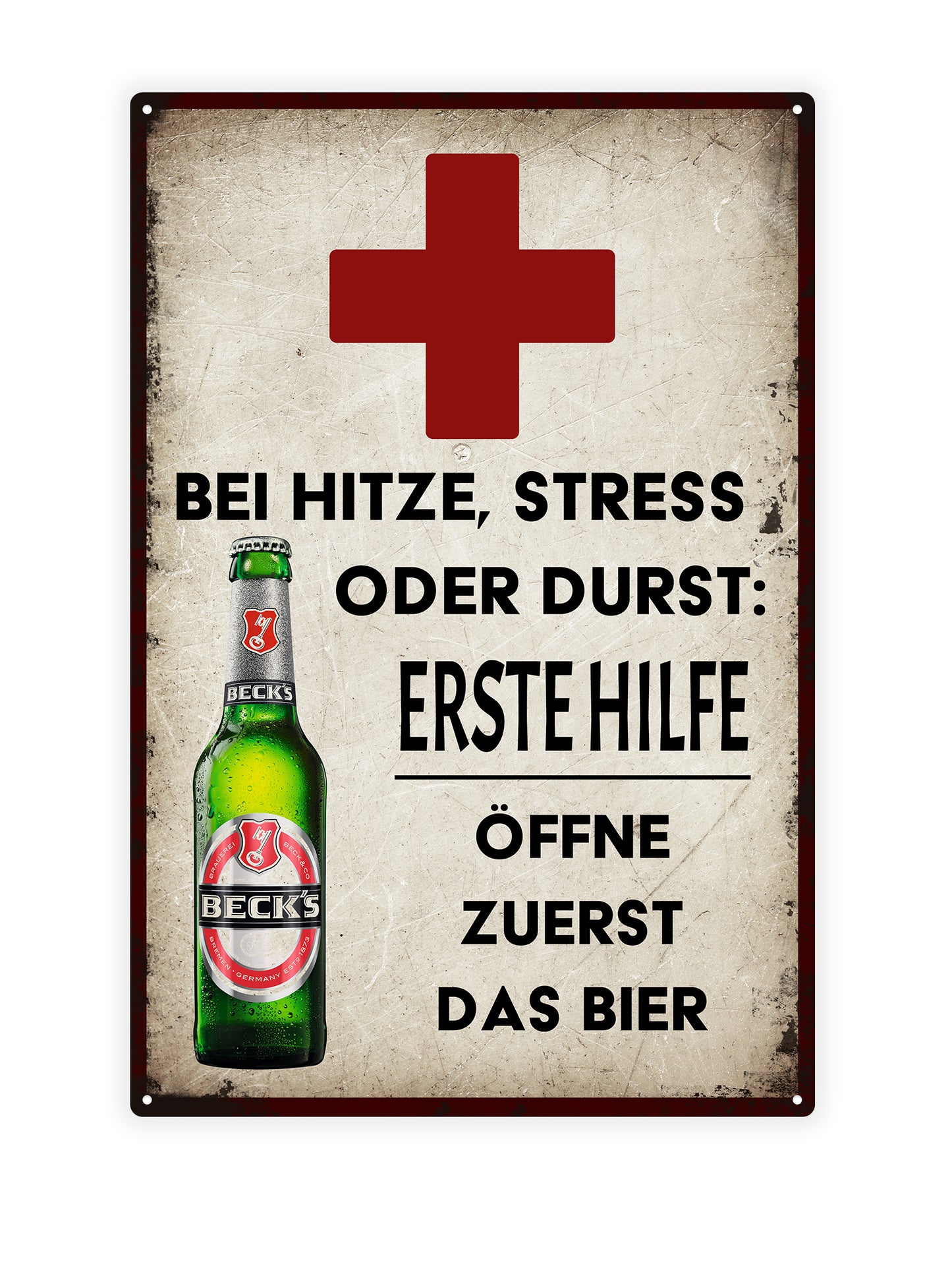 Bei hitze, stress oder durst: Erste hilfe öffne zuerst das bier