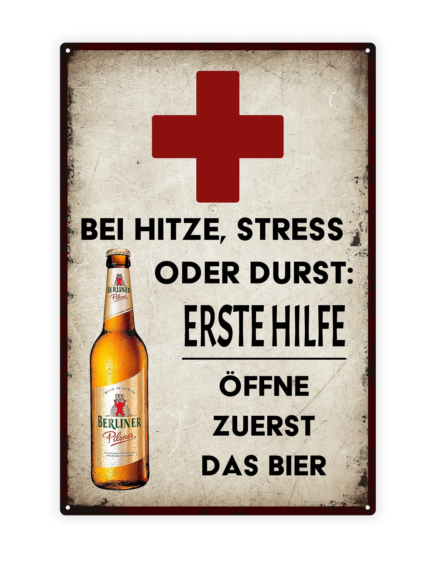 Bei hitze, stress oder durst: Erste hilfe öffne zuerst das bier