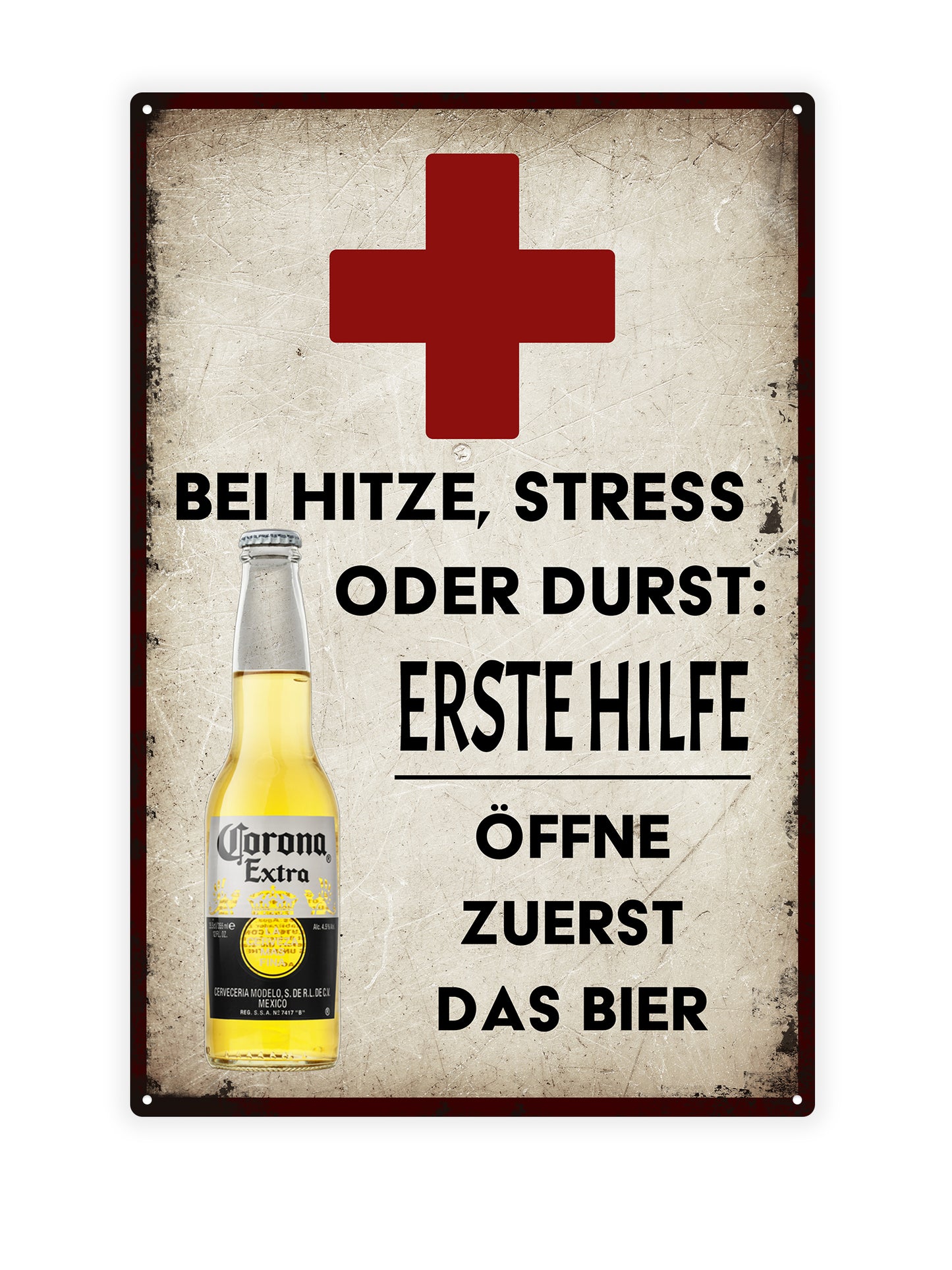 Bei hitze, stress oder durst: Erste hilfe öffne zuerst das bier