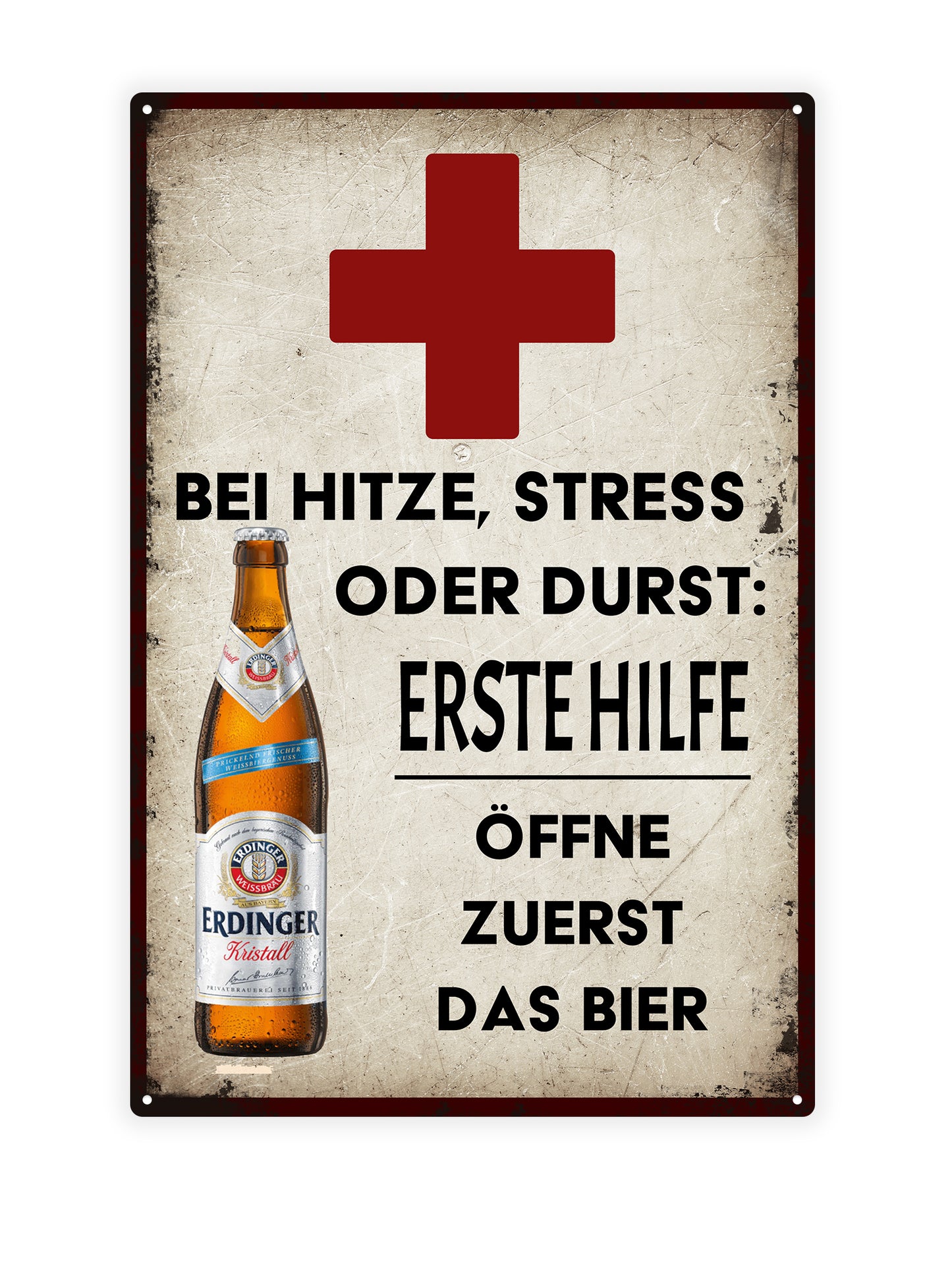 Bei hitze, stress oder durst: Erste hilfe öffne zuerst das bier