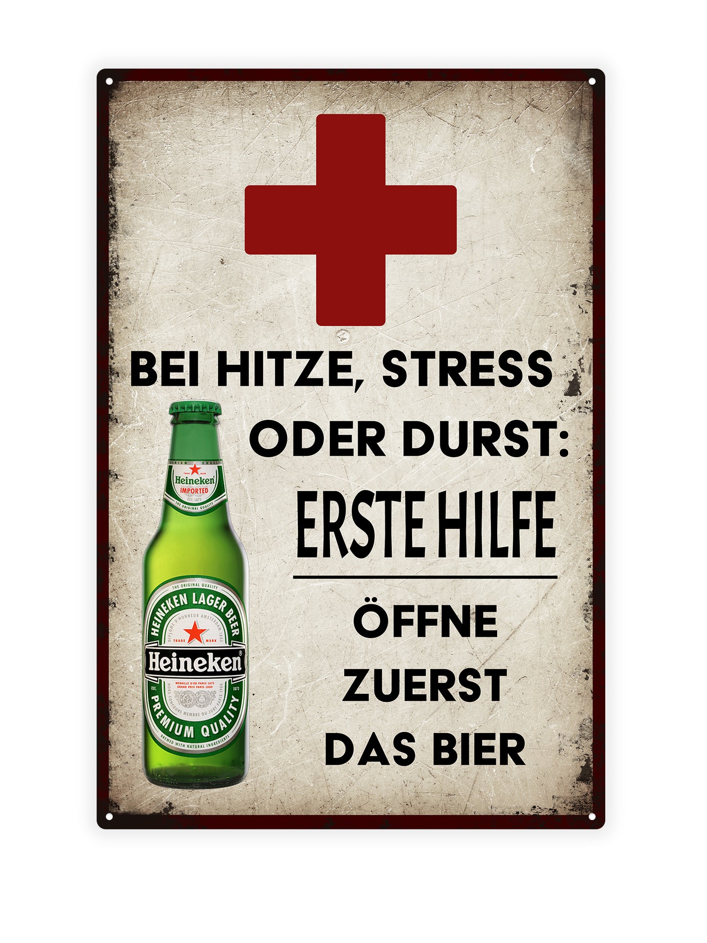 Bei hitze, stress oder durst: Erste hilfe öffne zuerst das bier