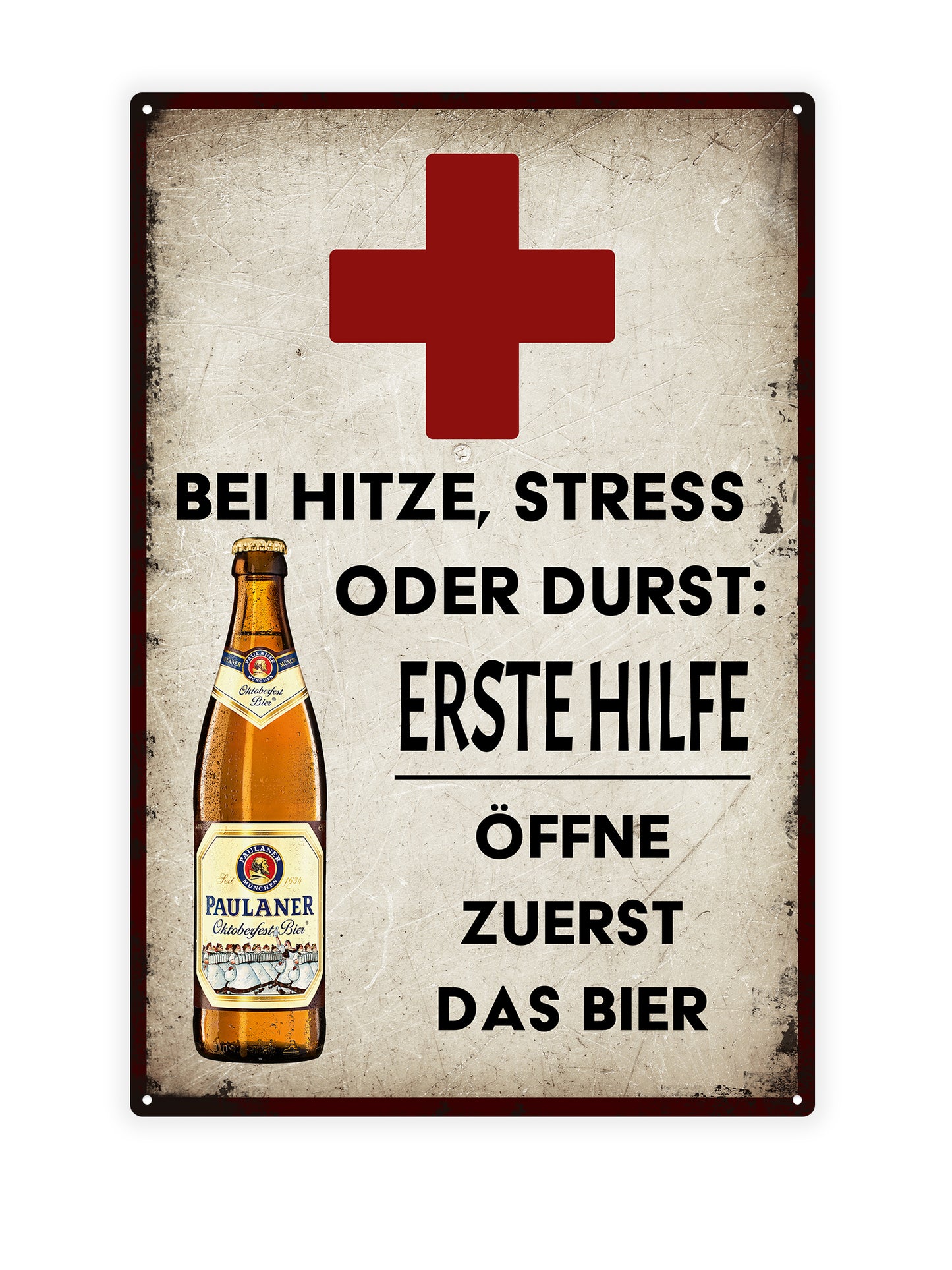 Bei hitze, stress oder durst: Erste hilfe öffne zuerst das bier