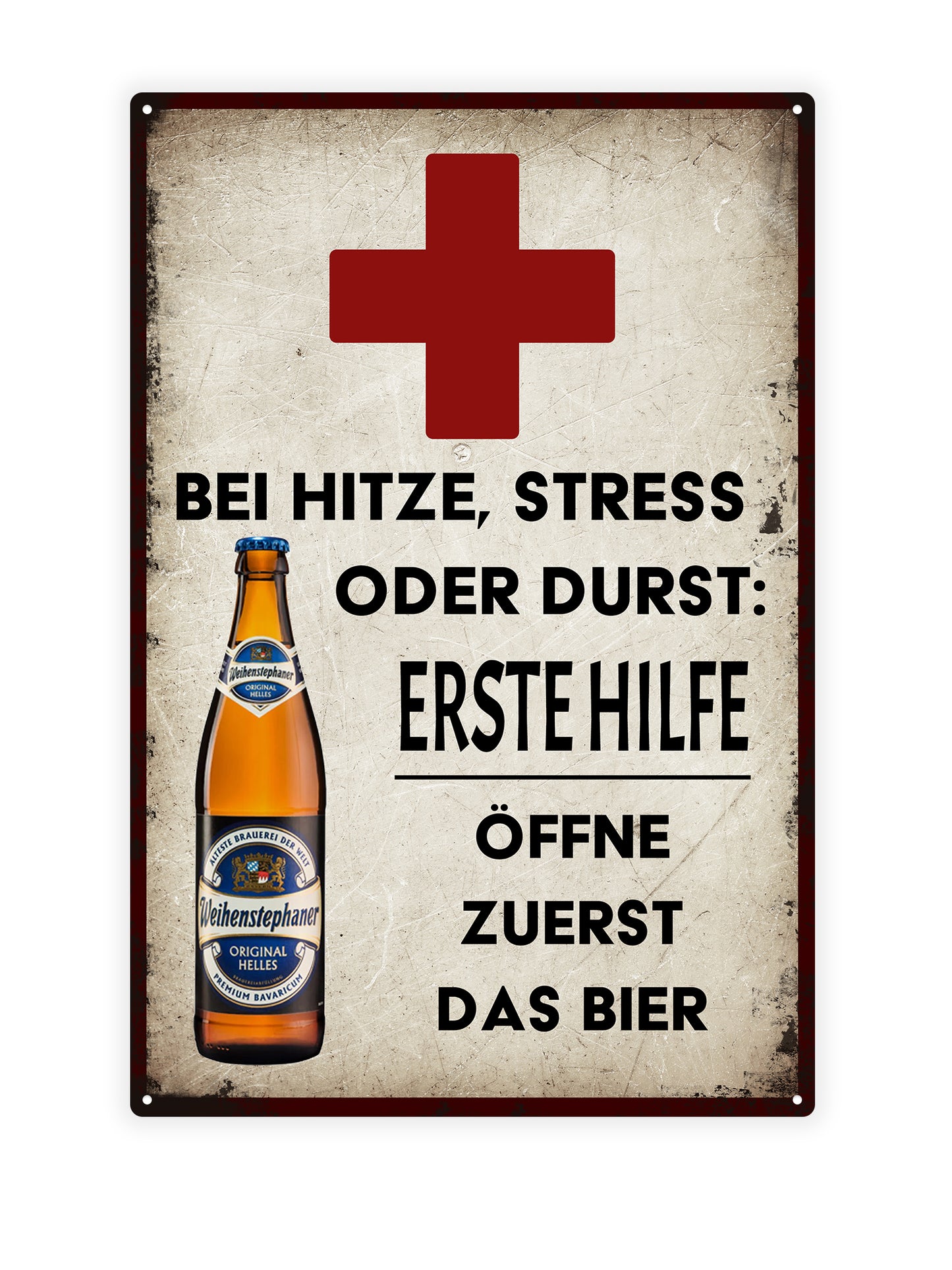 Bei hitze, stress oder durst: Erste hilfe öffne zuerst das bier