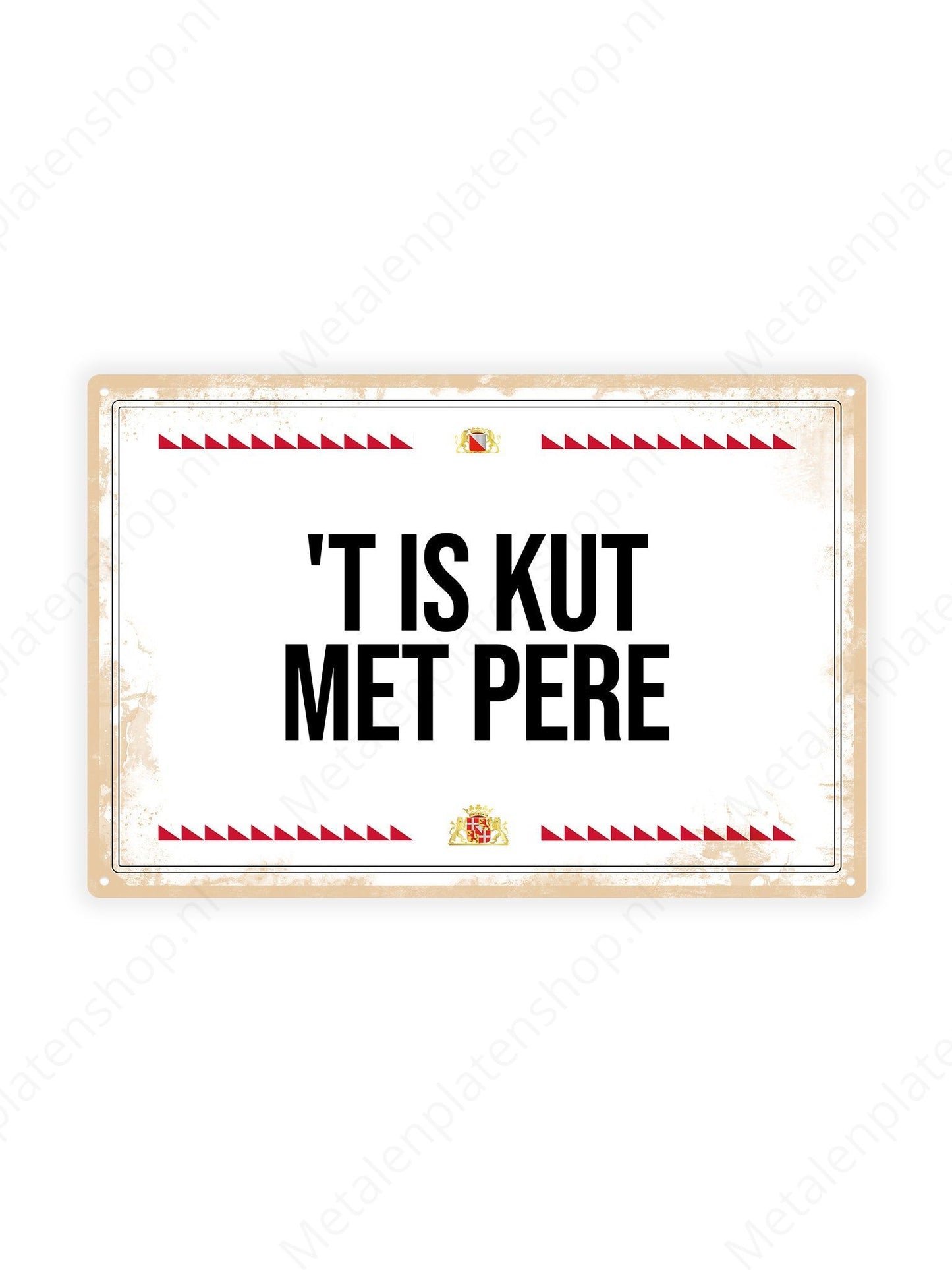 It's shit with pears - Utrecht Texts - Metal Wall Sign