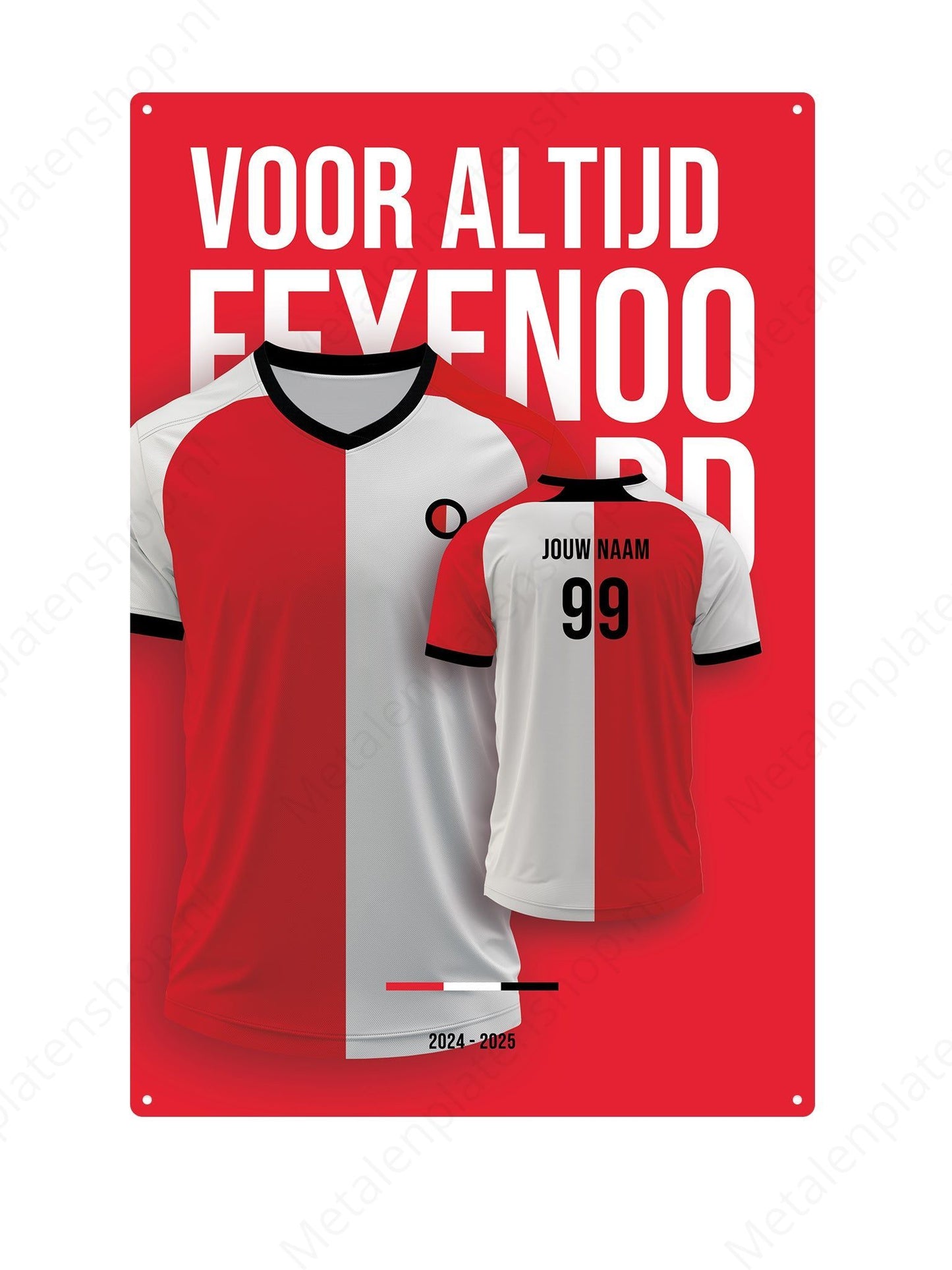 Voetbaltenue Bord Feyenoord met eigen naam en rugnummer - 2024/2025