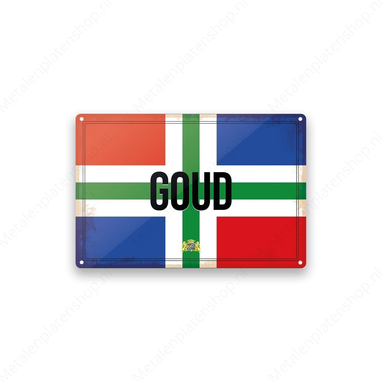 Goud - Groninger Borden - Metalen Wandbord
