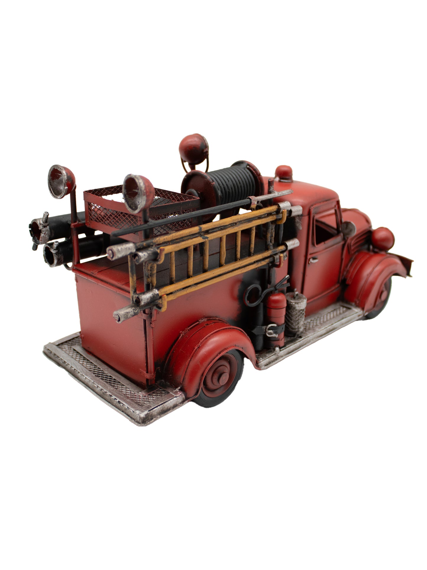Brandweerwagen - Metalen Decoratie - 30x11cm
