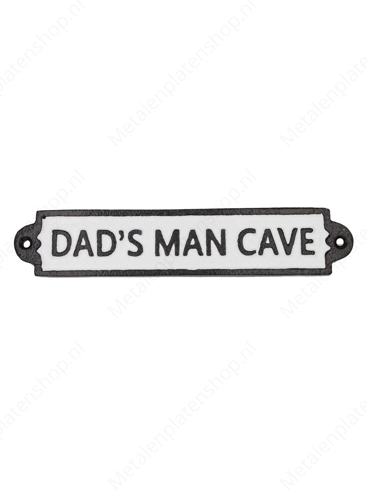 Dad's Mancave - Bord van Gietijzer - 25x5cm