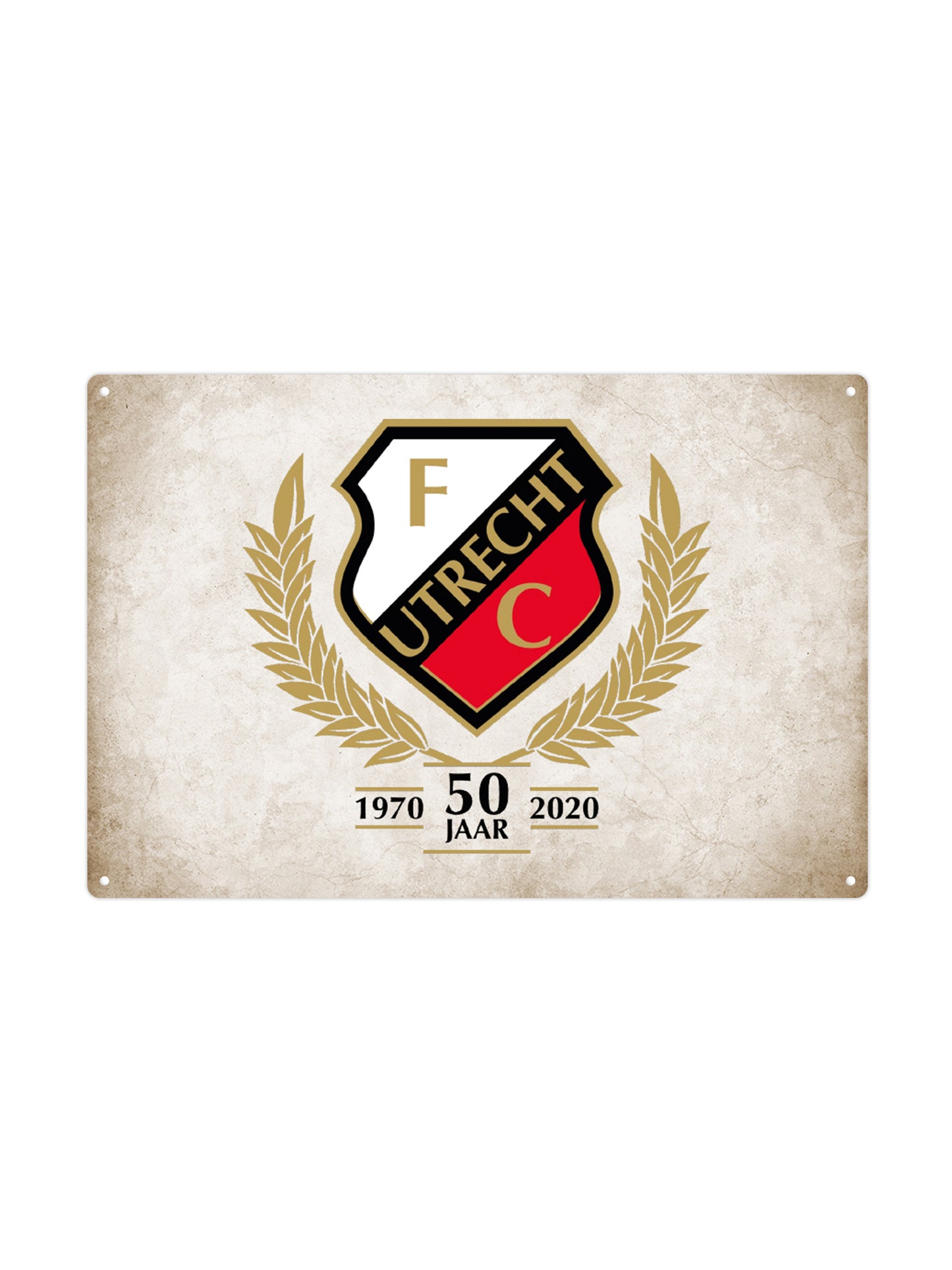FC Utrecht – 50 Jahre – Metallwandschild