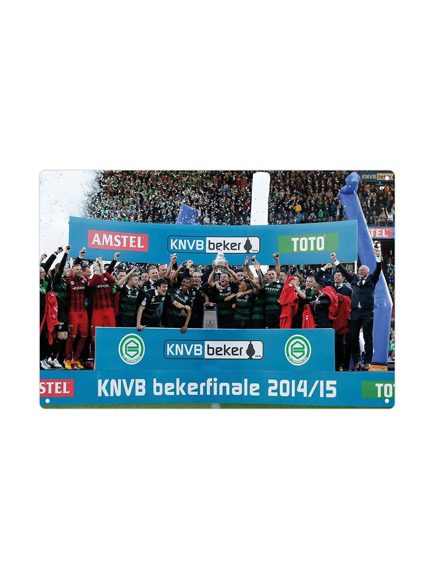FC Groningen 2015 Beker Winnaar - Metalen Wandbord