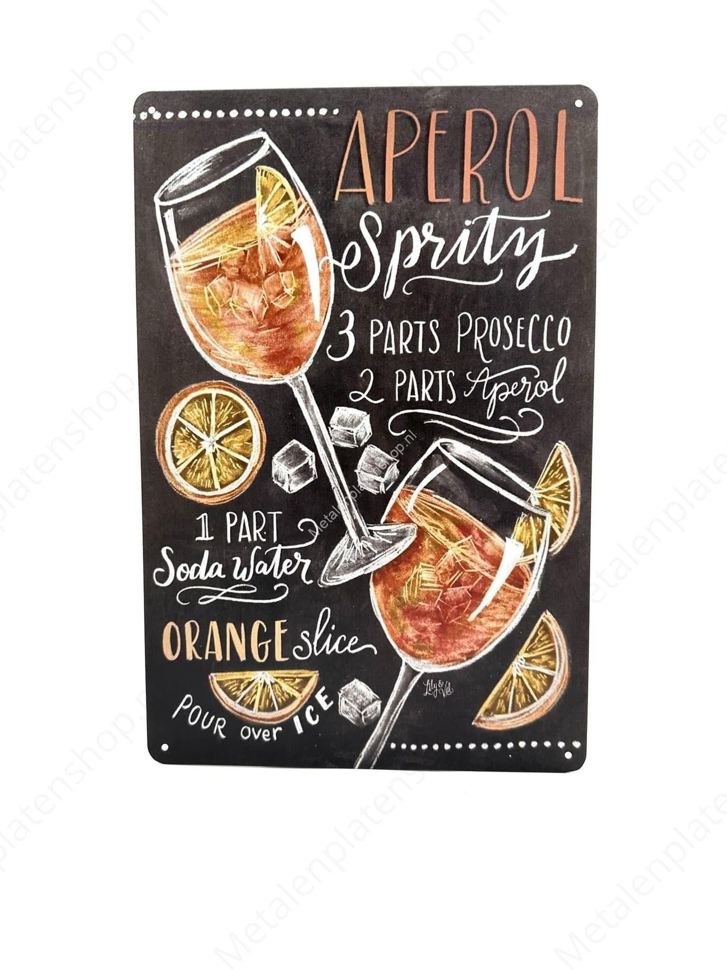 Aperol Spritz Cocktail - Krijtbord