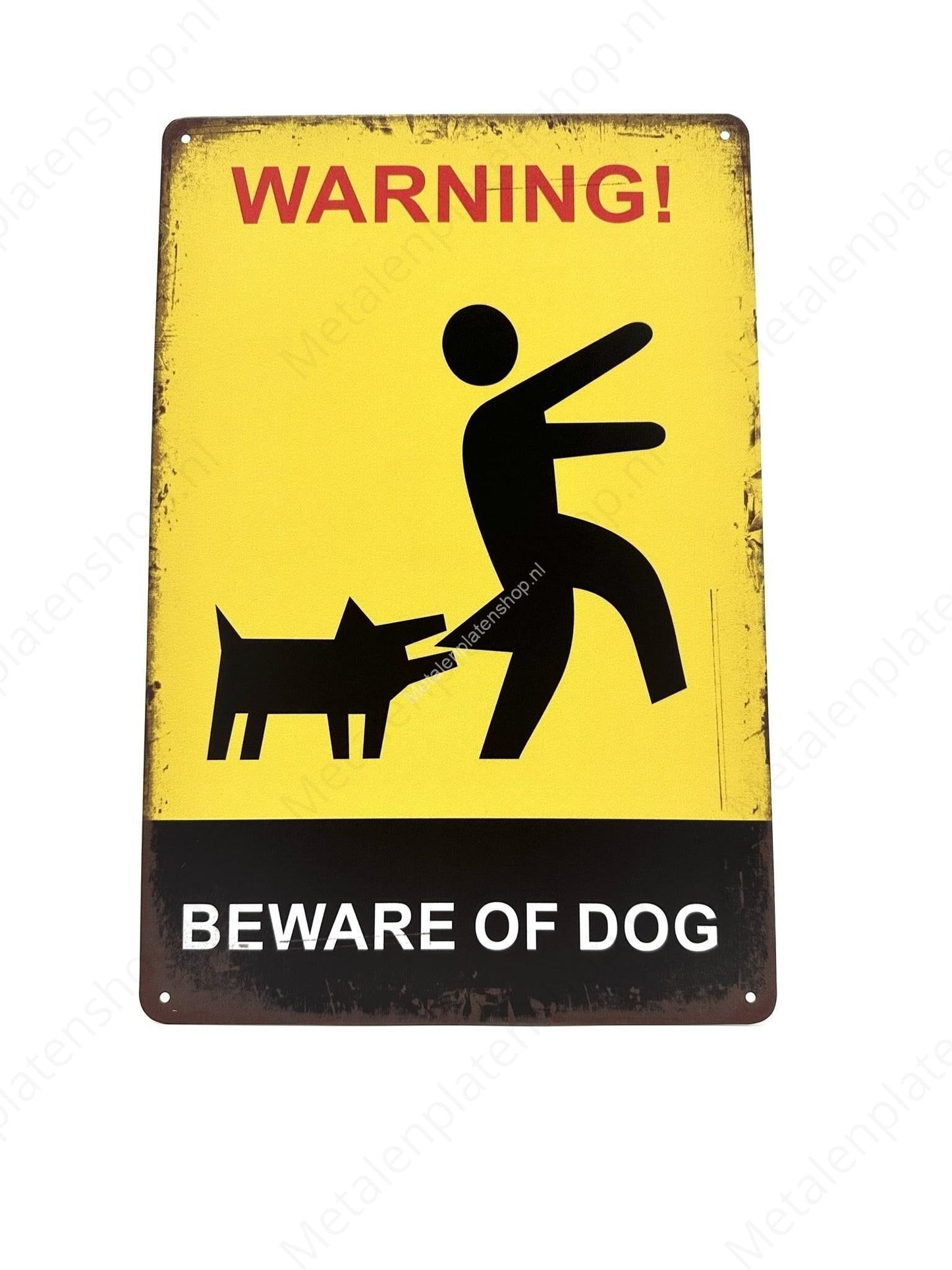 Warning beware of the dog - Waarschuwing