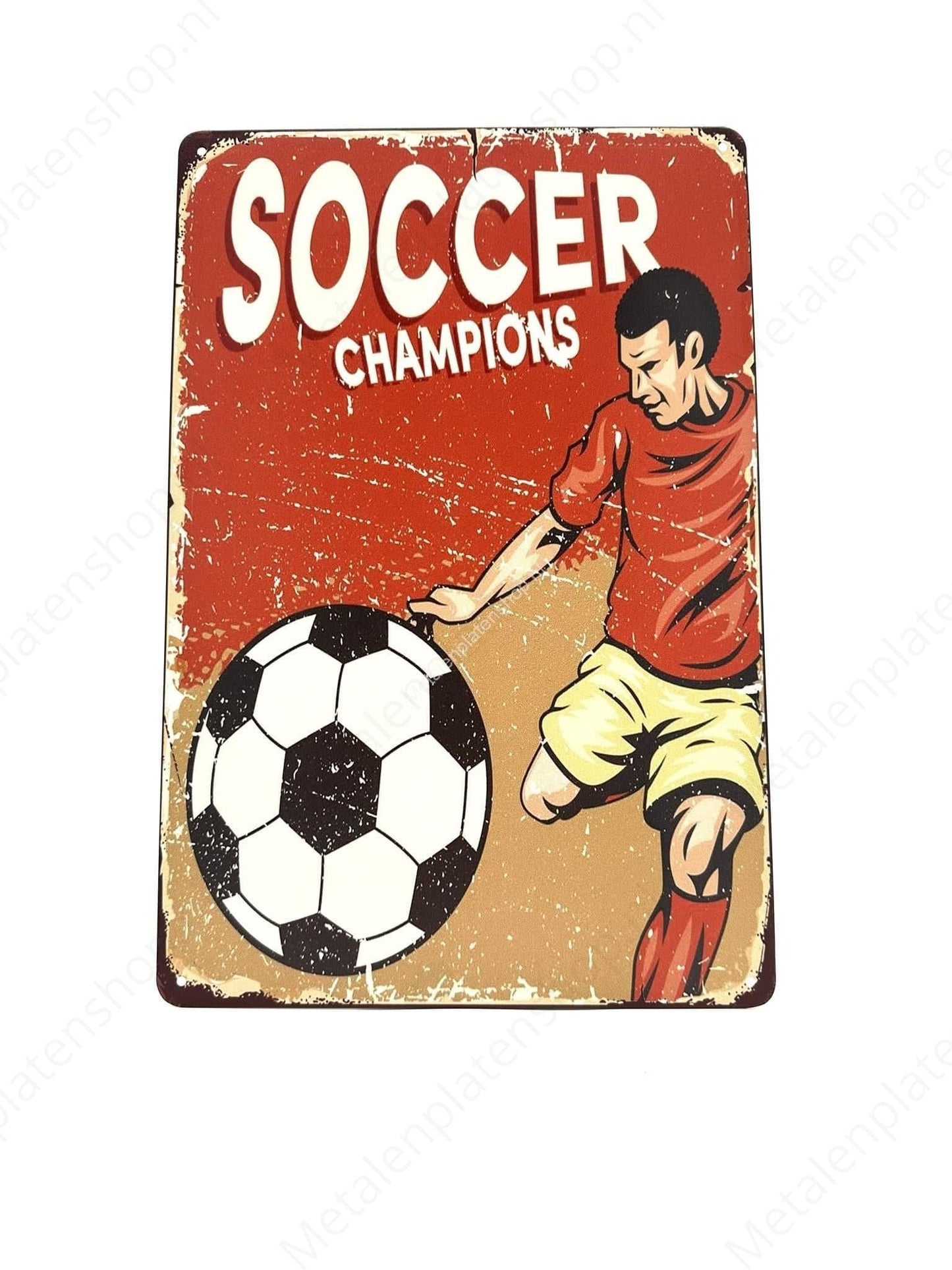 Soccer Champions #3 - Metal Wall Sign