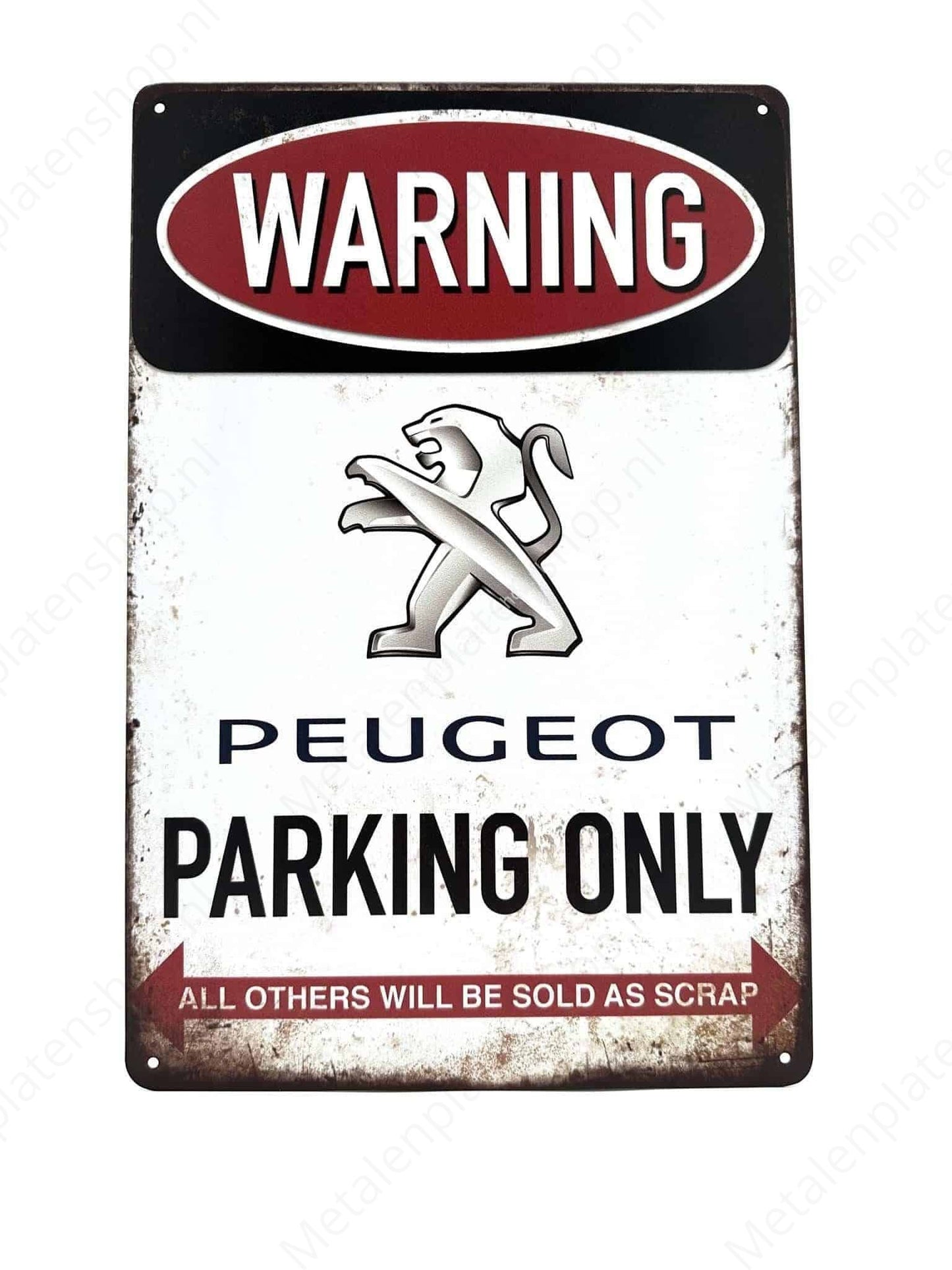 Peugeot Parking Only - Metalen Wandbord