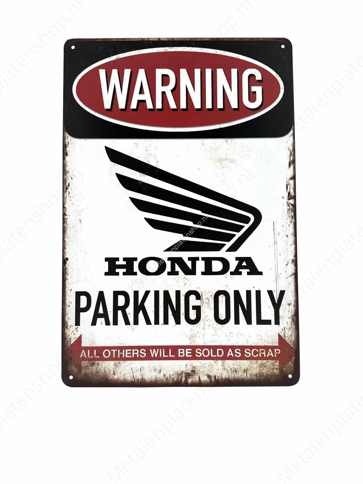 Honda Parking Only - Parkeren Metalen Wandbord