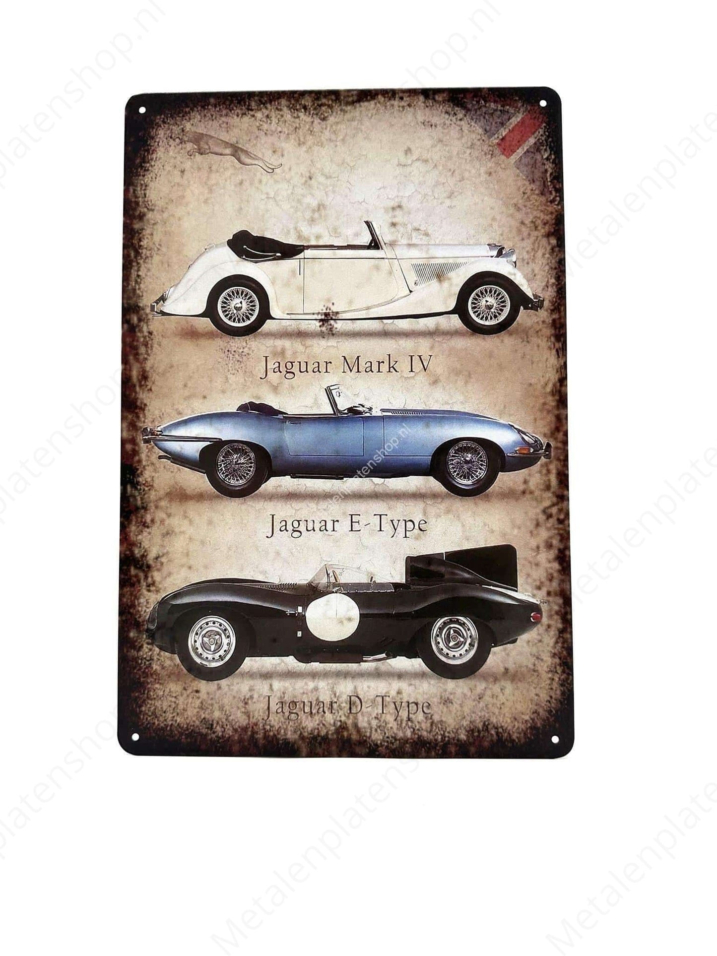 Vintage Jaguar - Metal Wall Sign