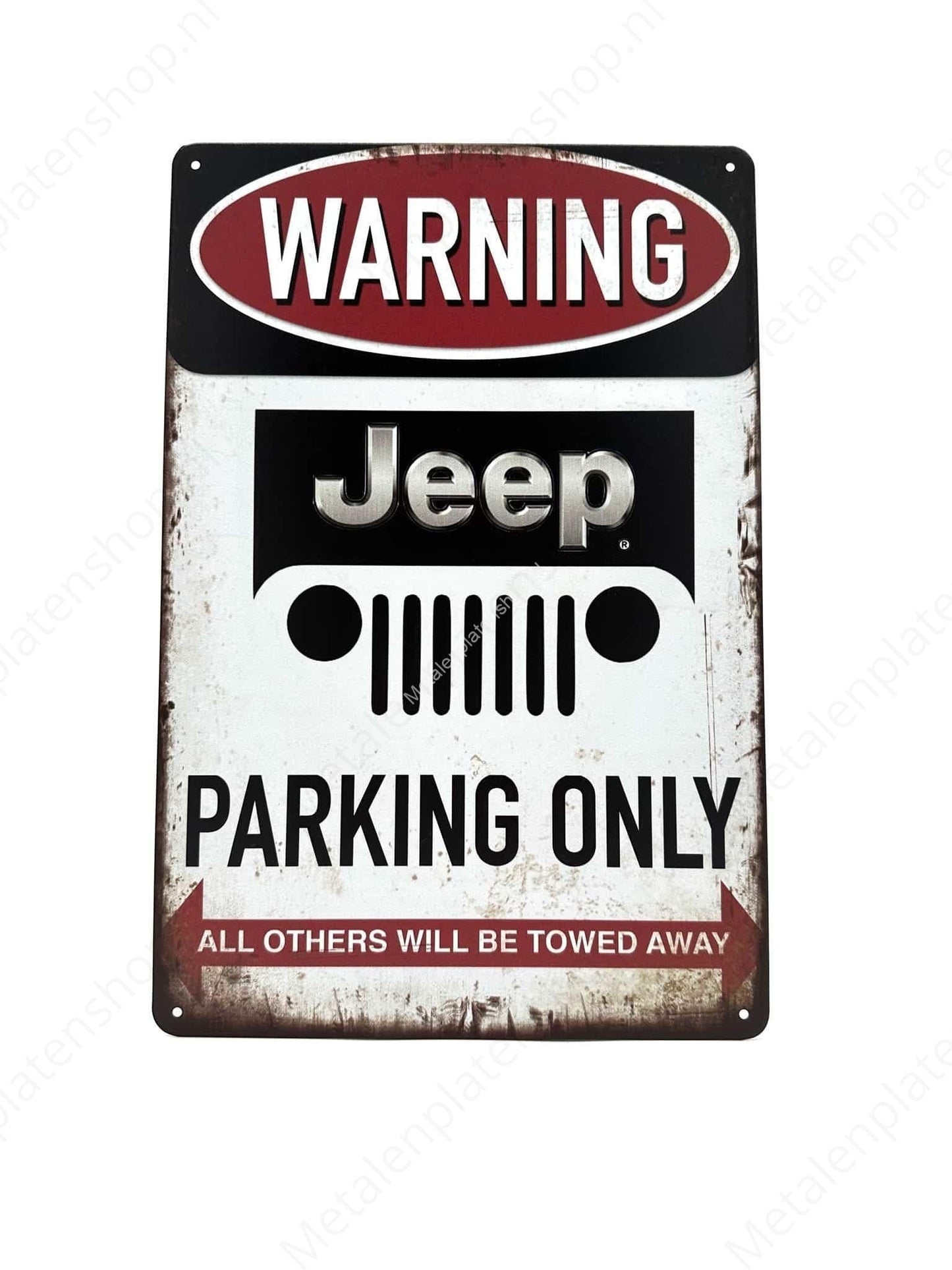 Jeep Parking Only - Metalen Wandbord