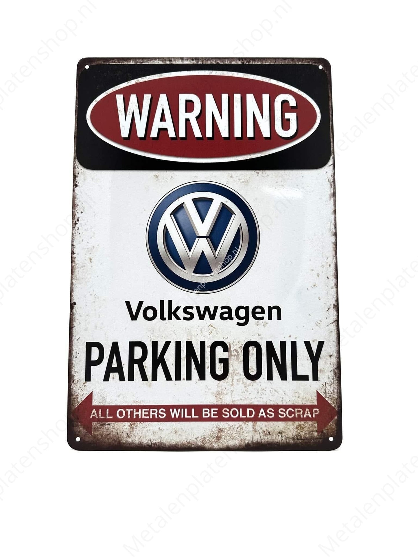 Volkswagen Parking Only - Parkeren - Metalen Wandbord