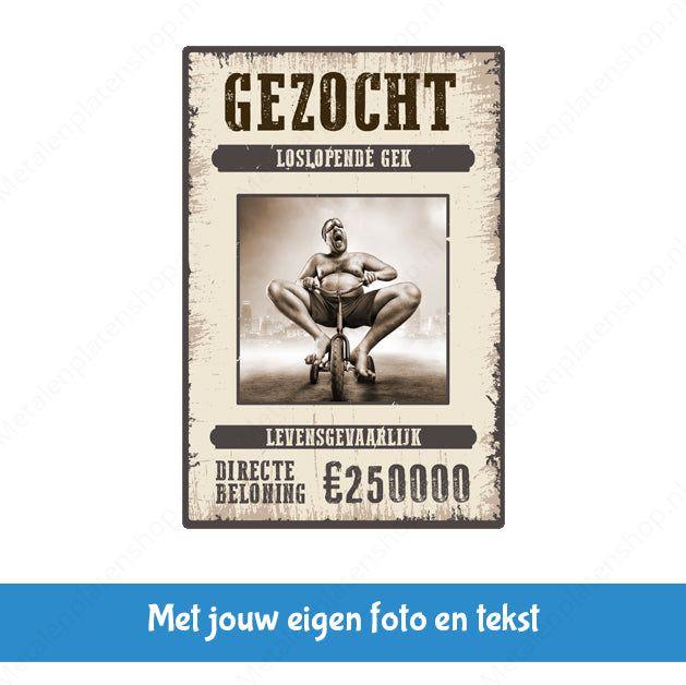 Loose Crazy - Mit eigenem Text & Foto - Metall Wandschild