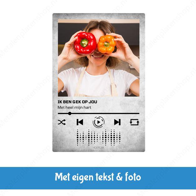 Jouw lied - Met eigen naam - Metalen Wandbord