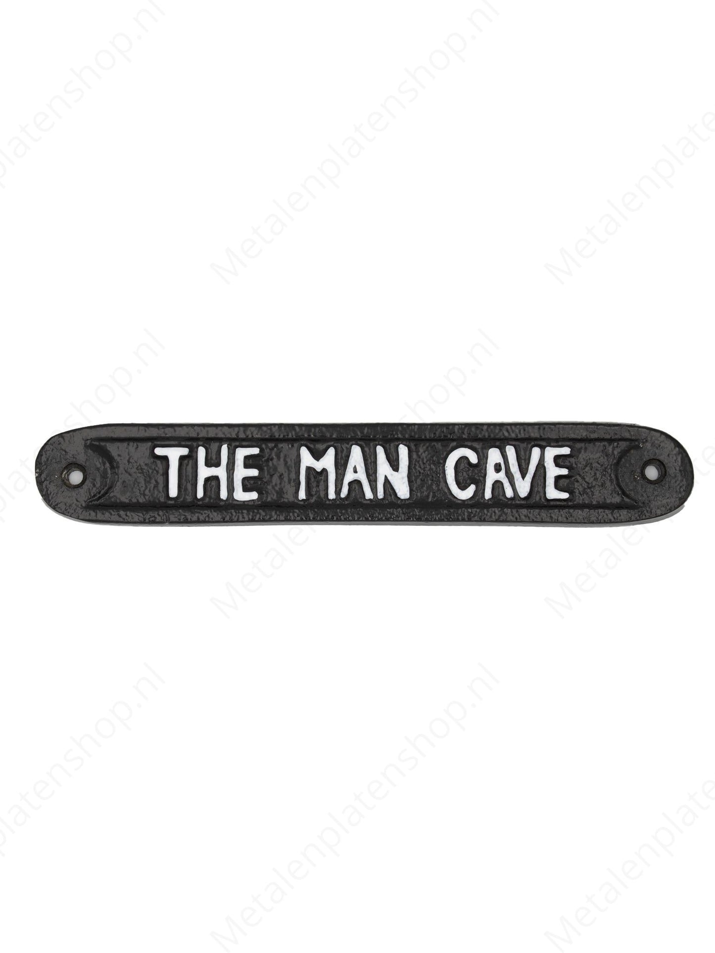 The Man Cave - Bordje van Gietijzer - 22x2cm