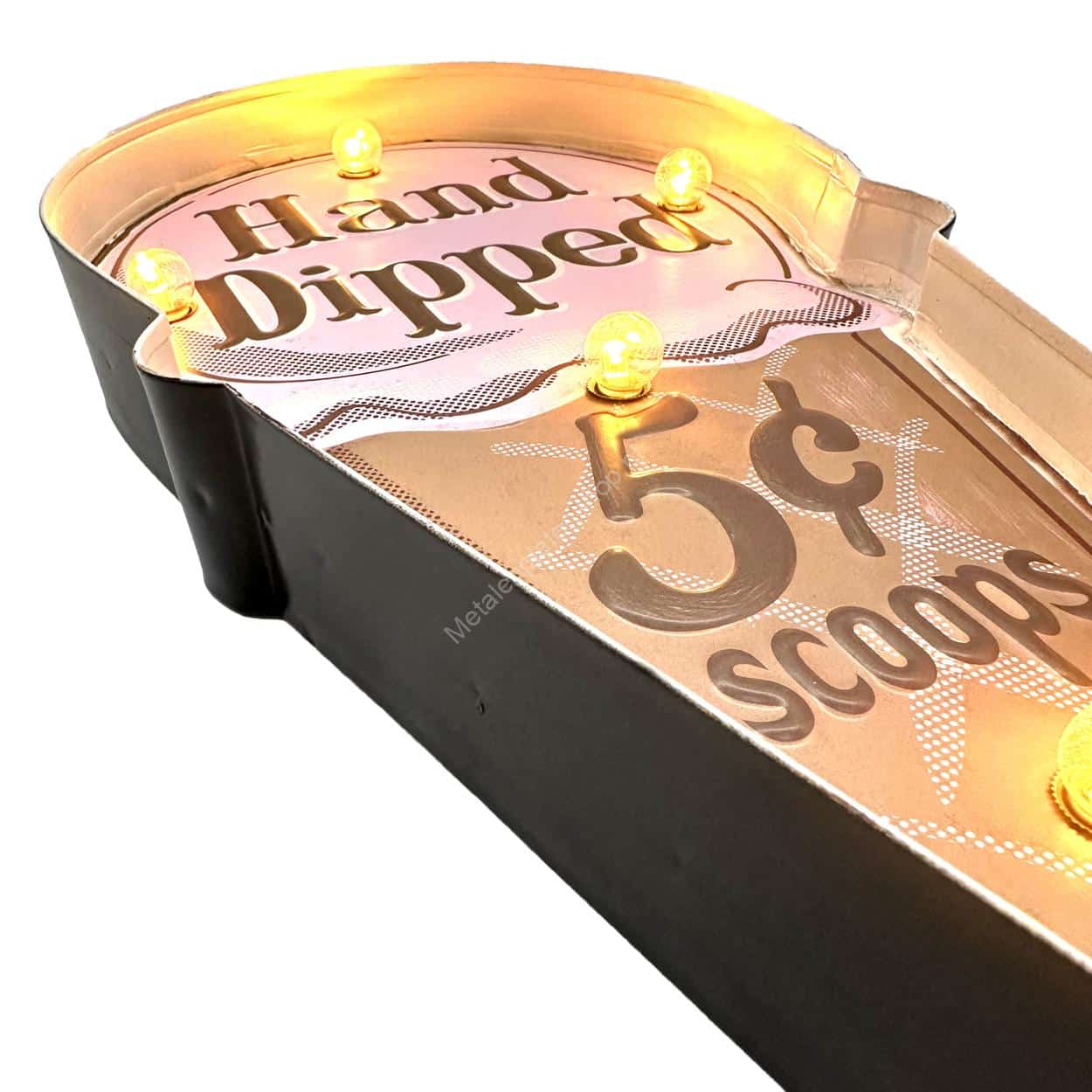 Metalen Lichtbord - Hand Dipped 5c Scoops - LED verlichting