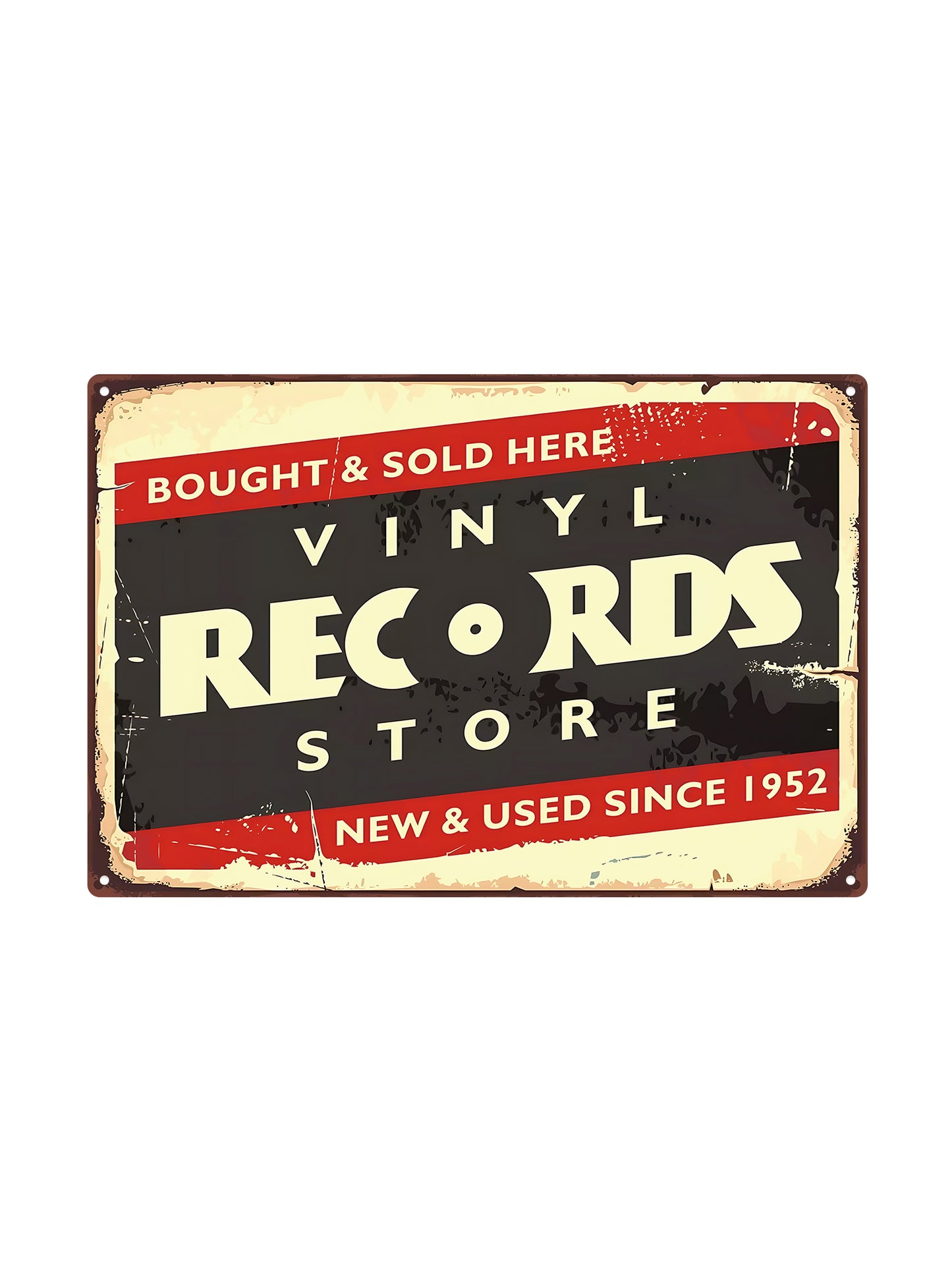 Vinyl Records Store - Metalen Wandbord