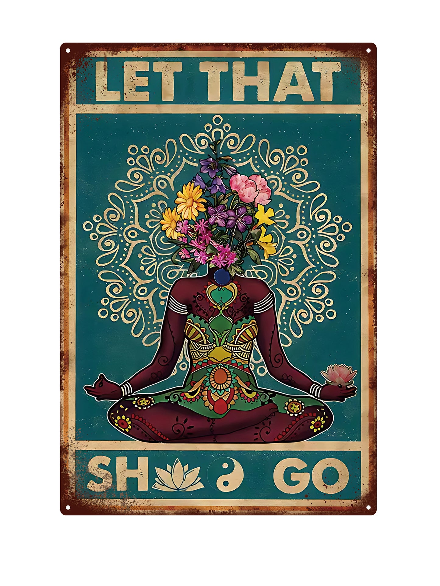 Let that Shit Go - Metalen Wandbord