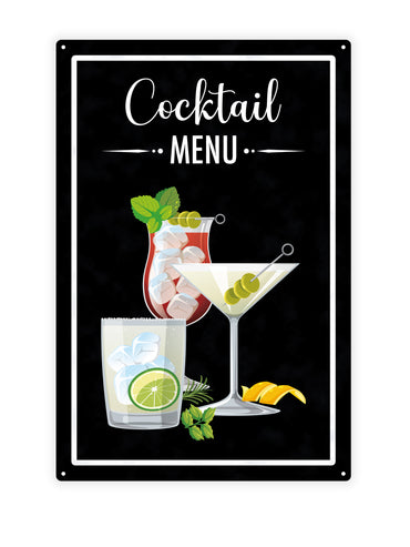 Cocktail menu - Cafe bord