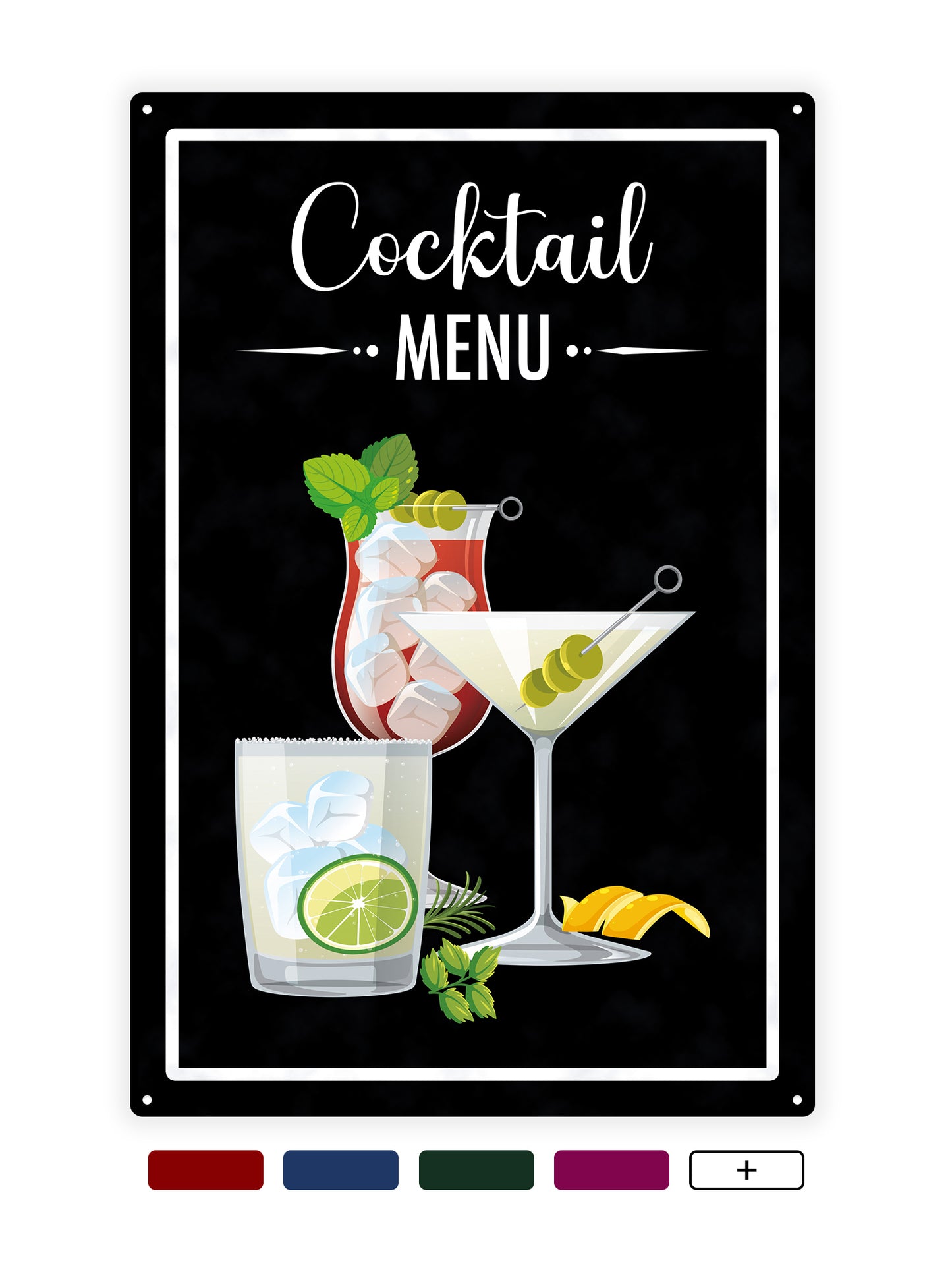 Cocktail menu - Cafe bord