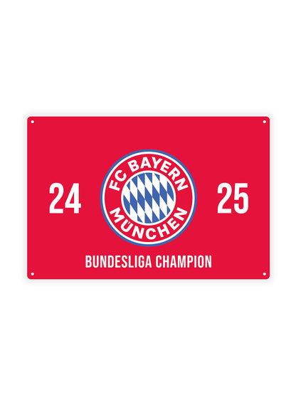 24/25 FC Bayern München - Metalen Wandbord