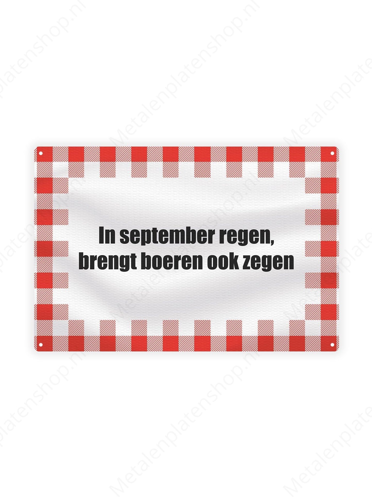 Regen im September bringt auch den Bauern Segen - Texte für Landwirte - Metallwandschild