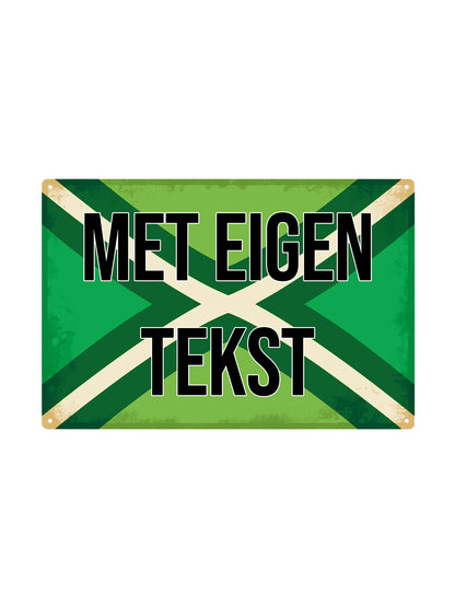Achterhoek Flag with your own text - Metal Wall Sign