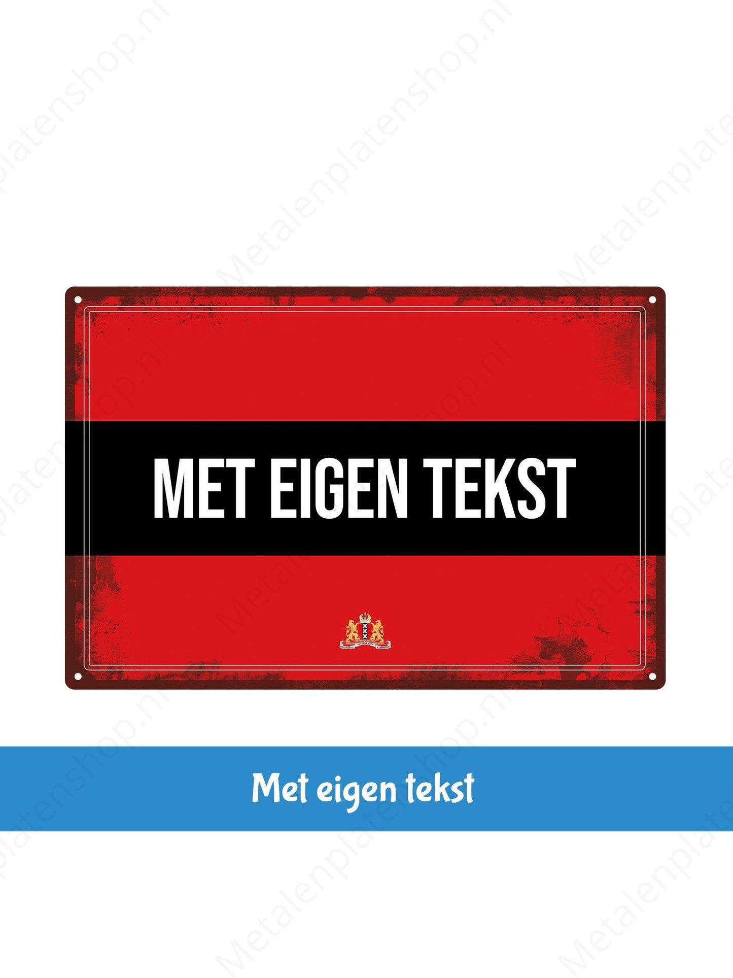 Amsterdam Sign with your own text - Metal Wall Sign