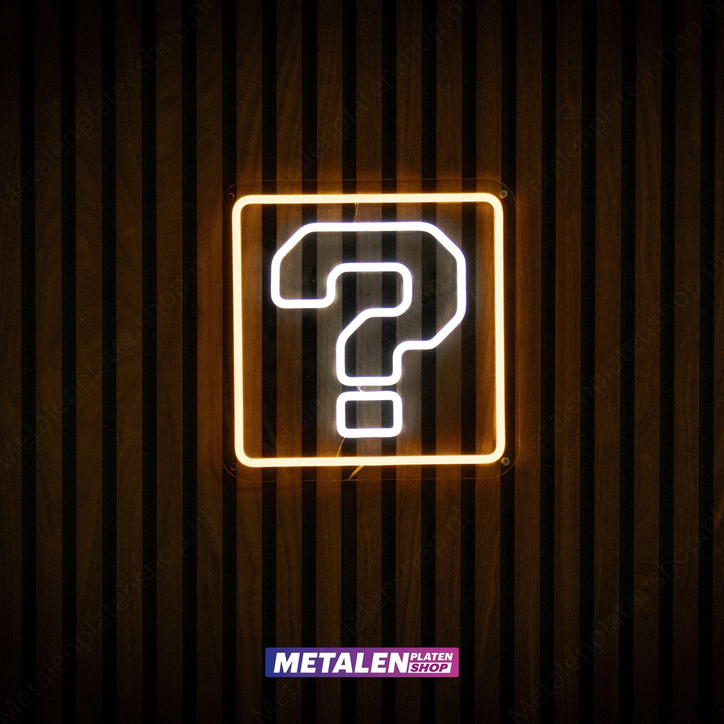 Super Mario Question Mark Box - Neon Sign - LED