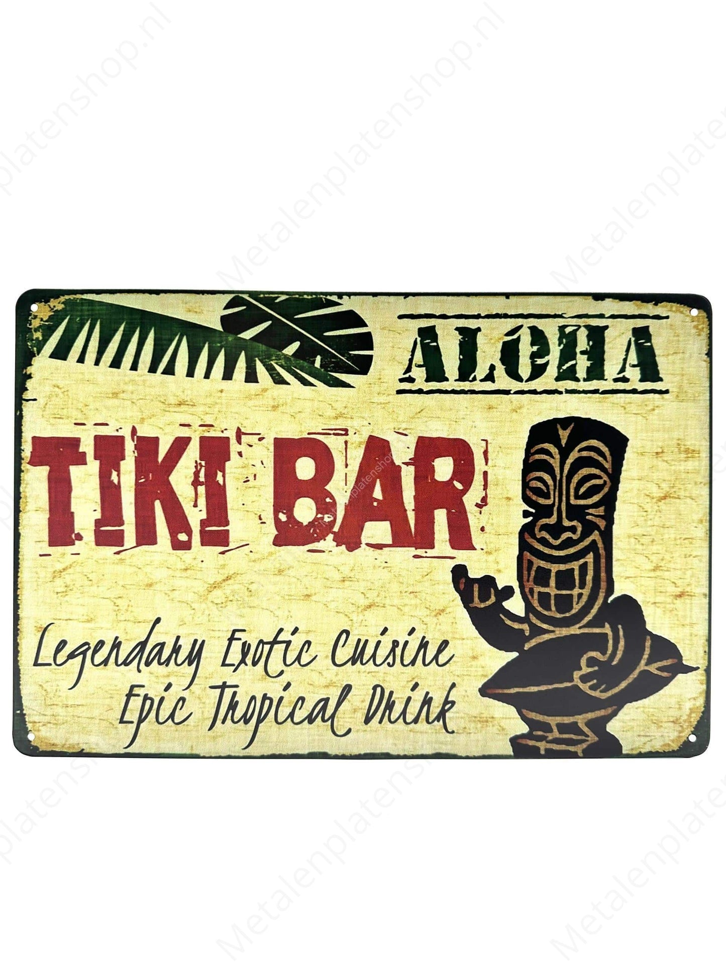 Aloha Tiki Bar - Metal Wall Sign