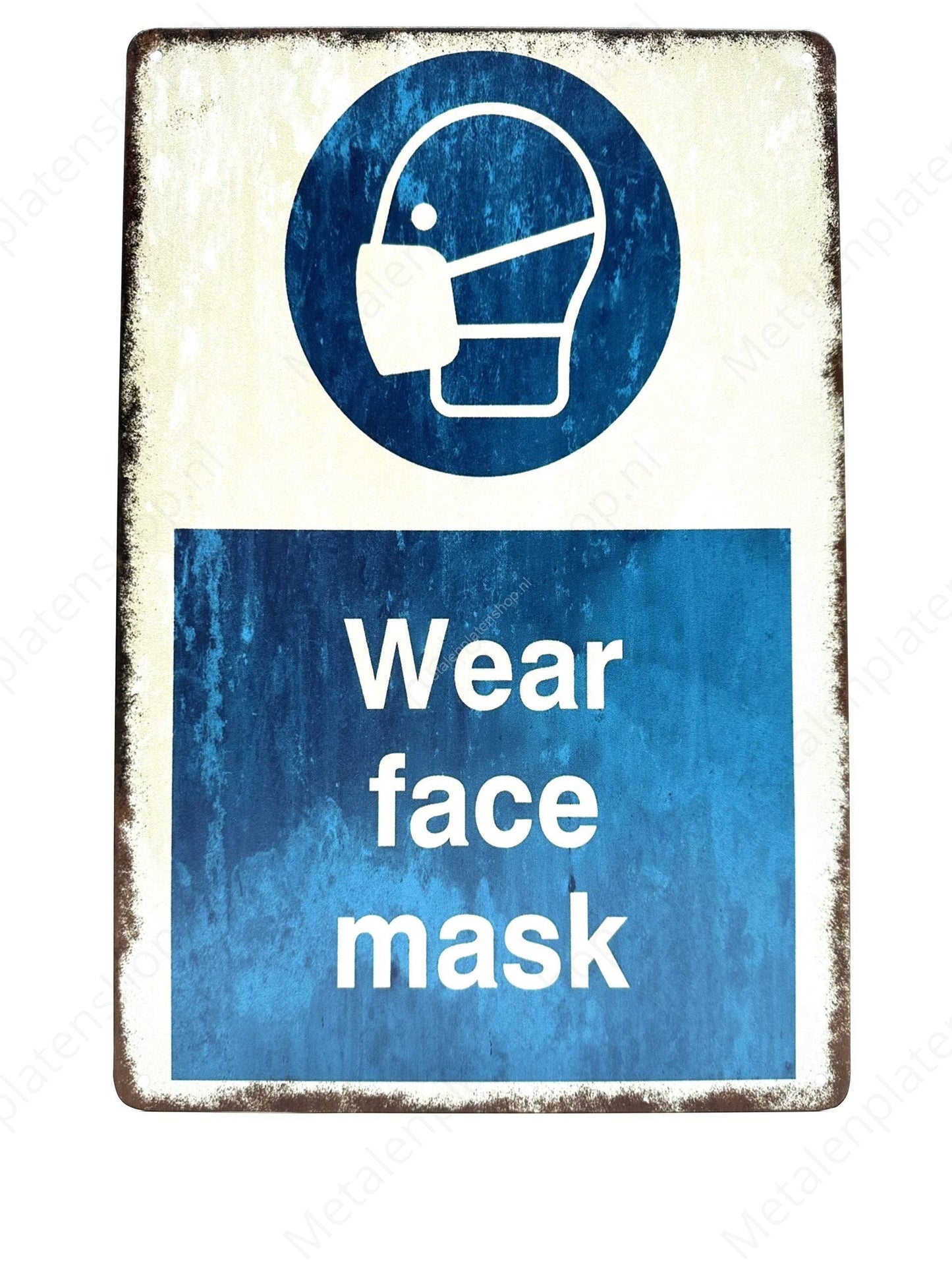 Wear face mask - Metal Wall Sign