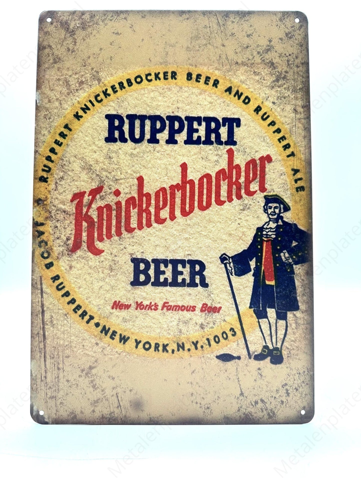 Ruppert Knickerbocker BEER - Metalen Wandbord