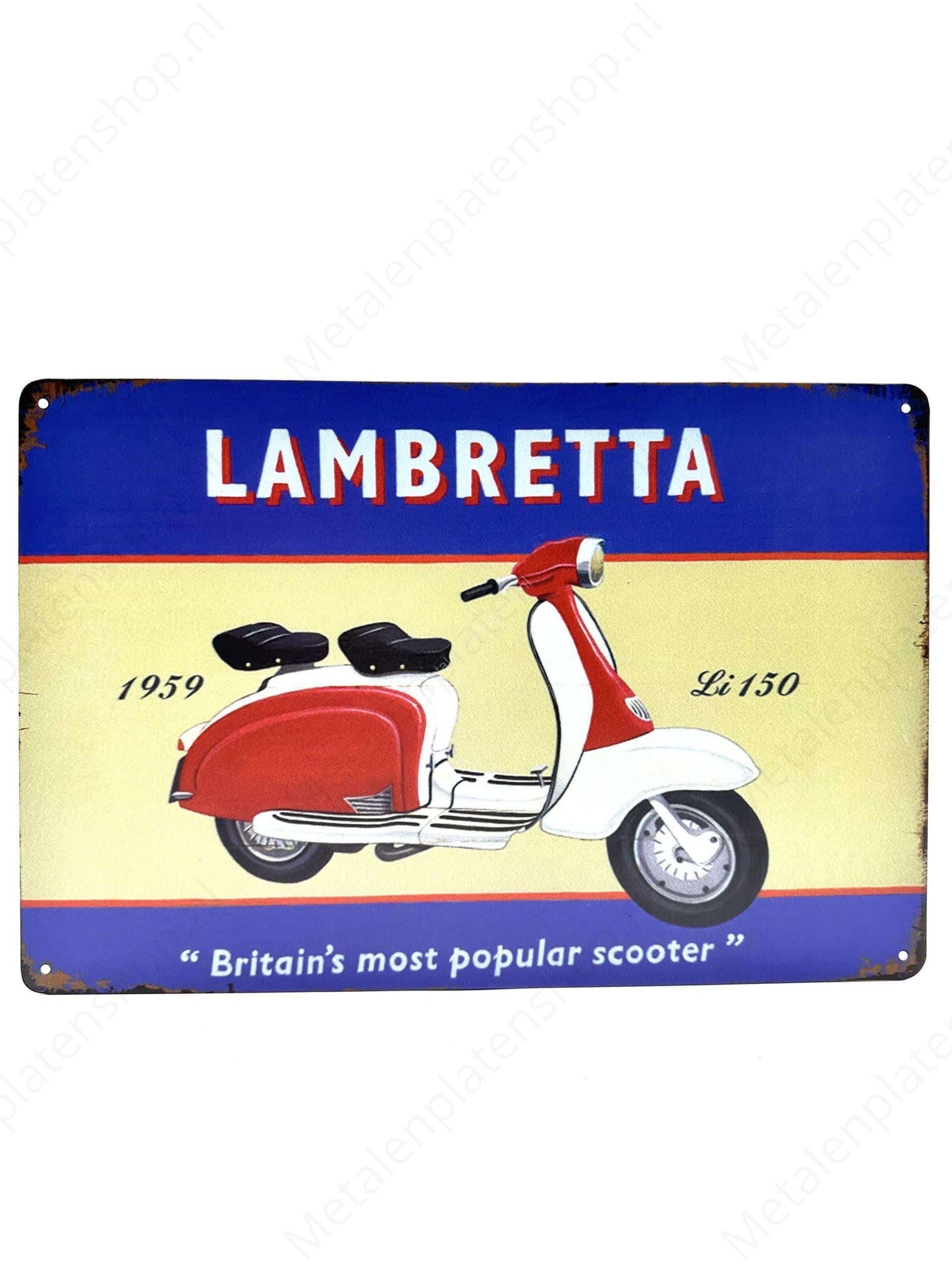 Lambretta 1959 Li 150 - Metalen Wandbord