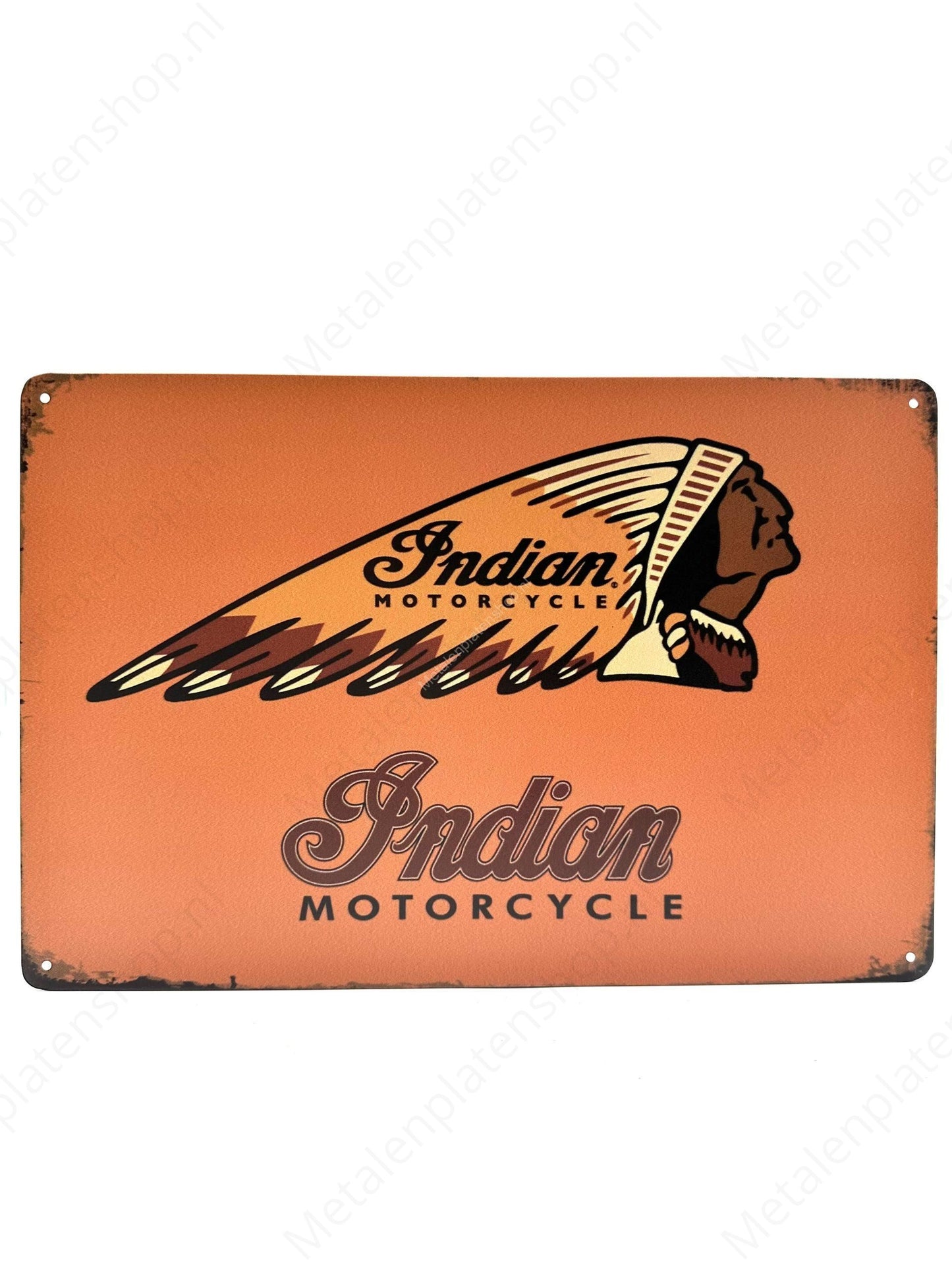 Indian Motorcycle - Metalen Wandbord