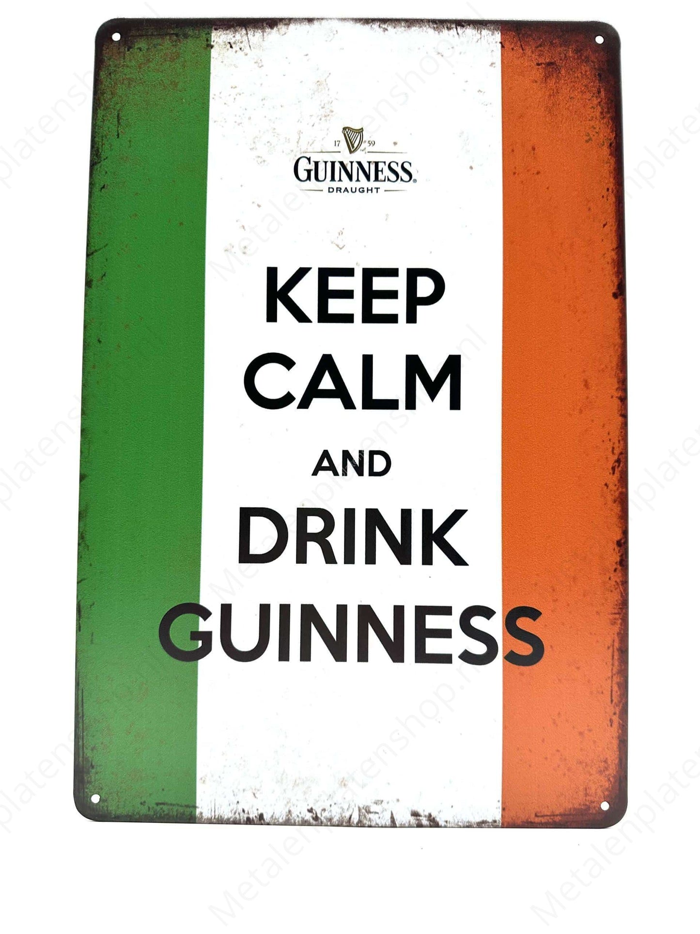 Keep Calm And Drink Guinnes - Metal Wall Sign