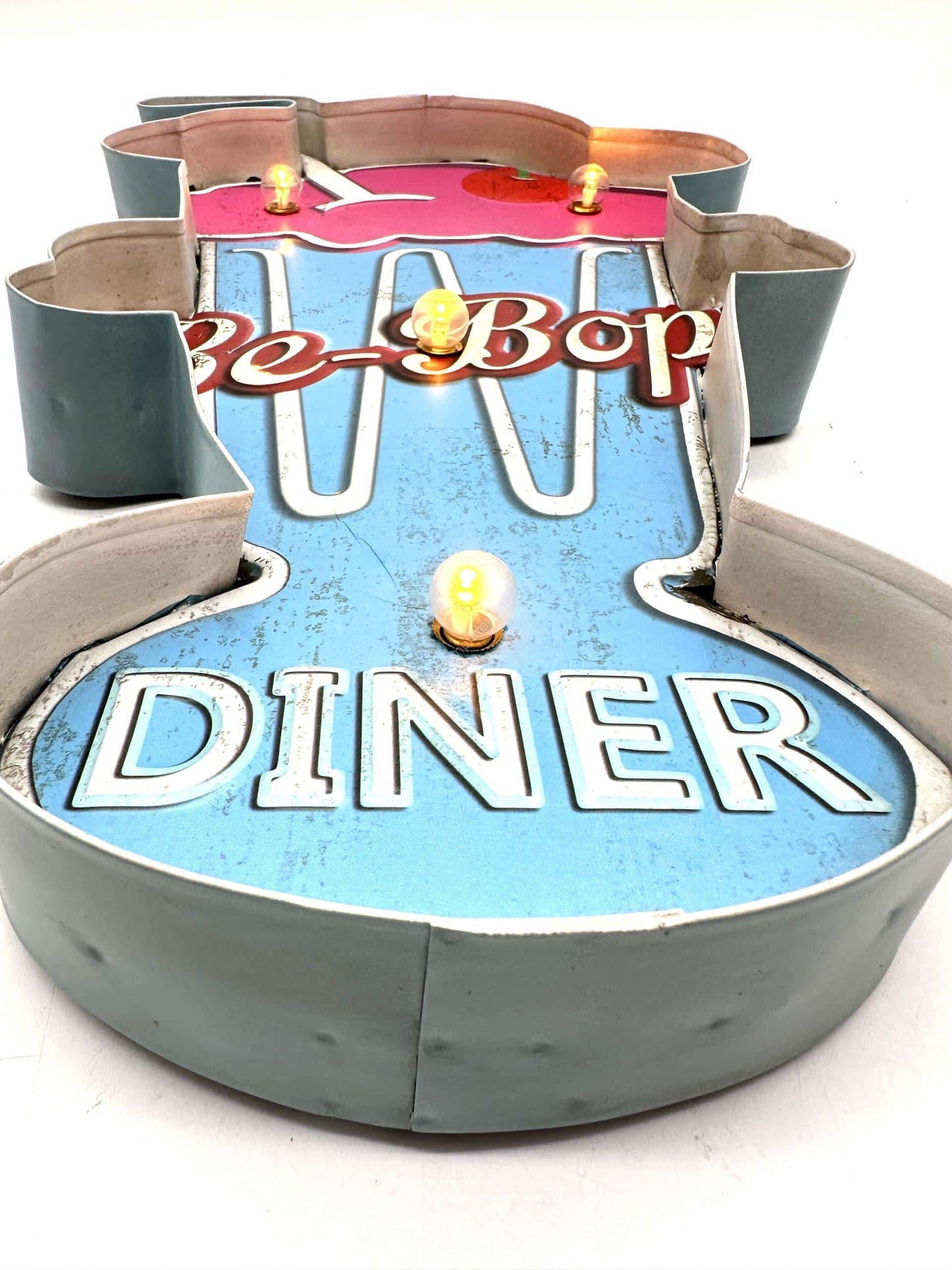 Metalen Lichtbord - Be-Bops Diner- LED verlichting