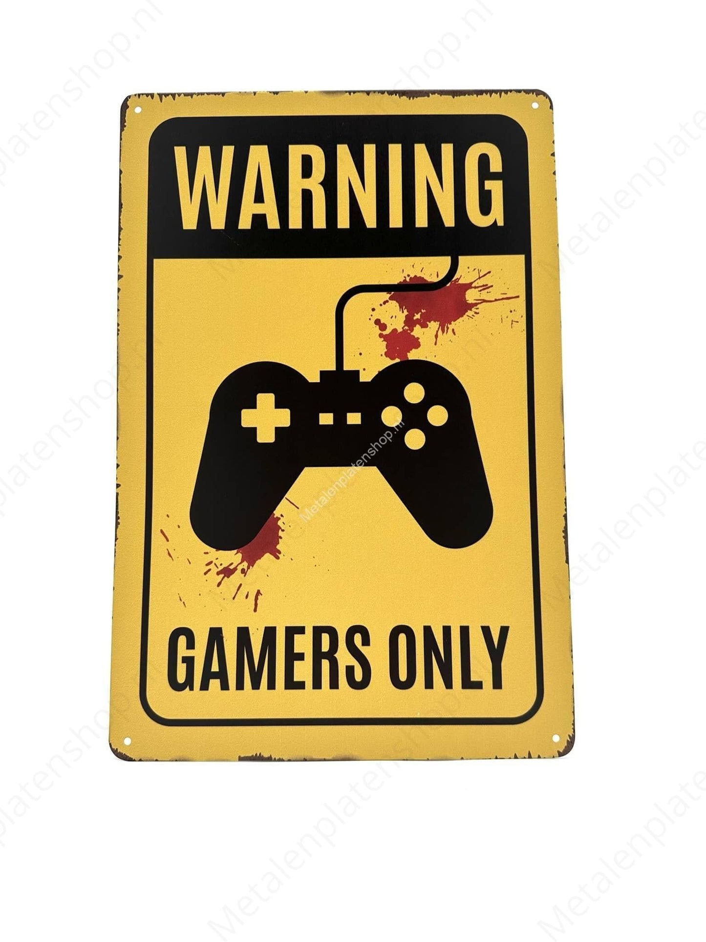 Warning Gamers Only - Metal Wall Sign