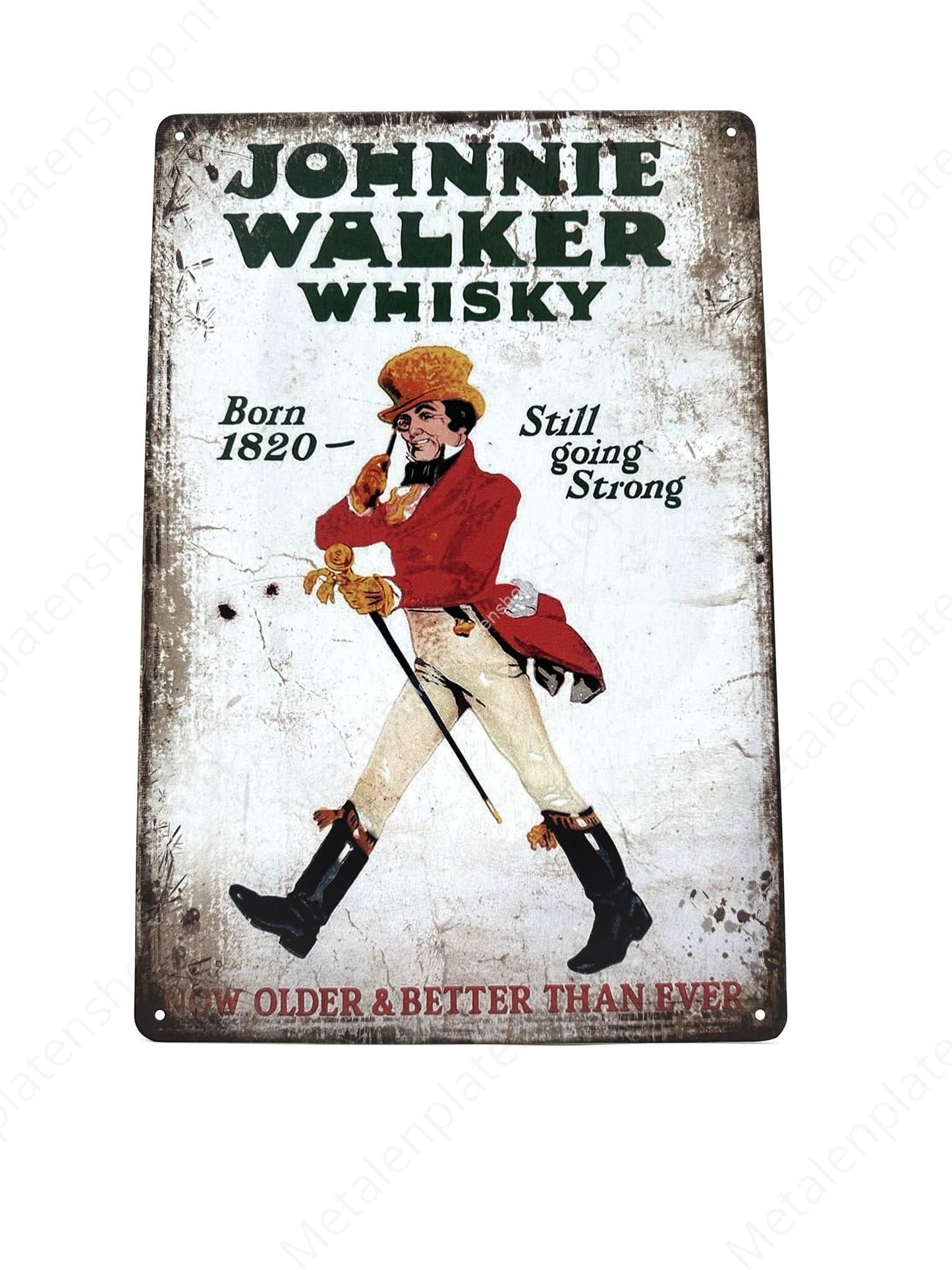 Johhnie Walker - Whisky - Metalen Wandbord