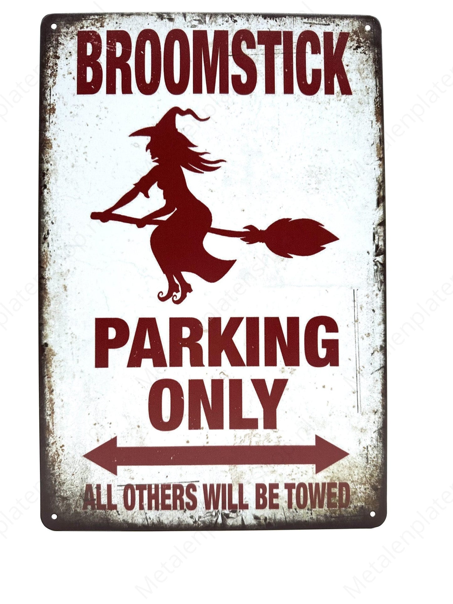 Broomstick Parking Only - Metalen Wandbord
