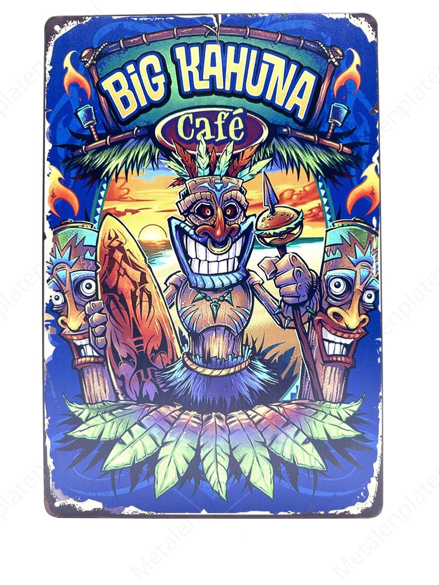 Big Kahuna Café - Metal Wall Sign