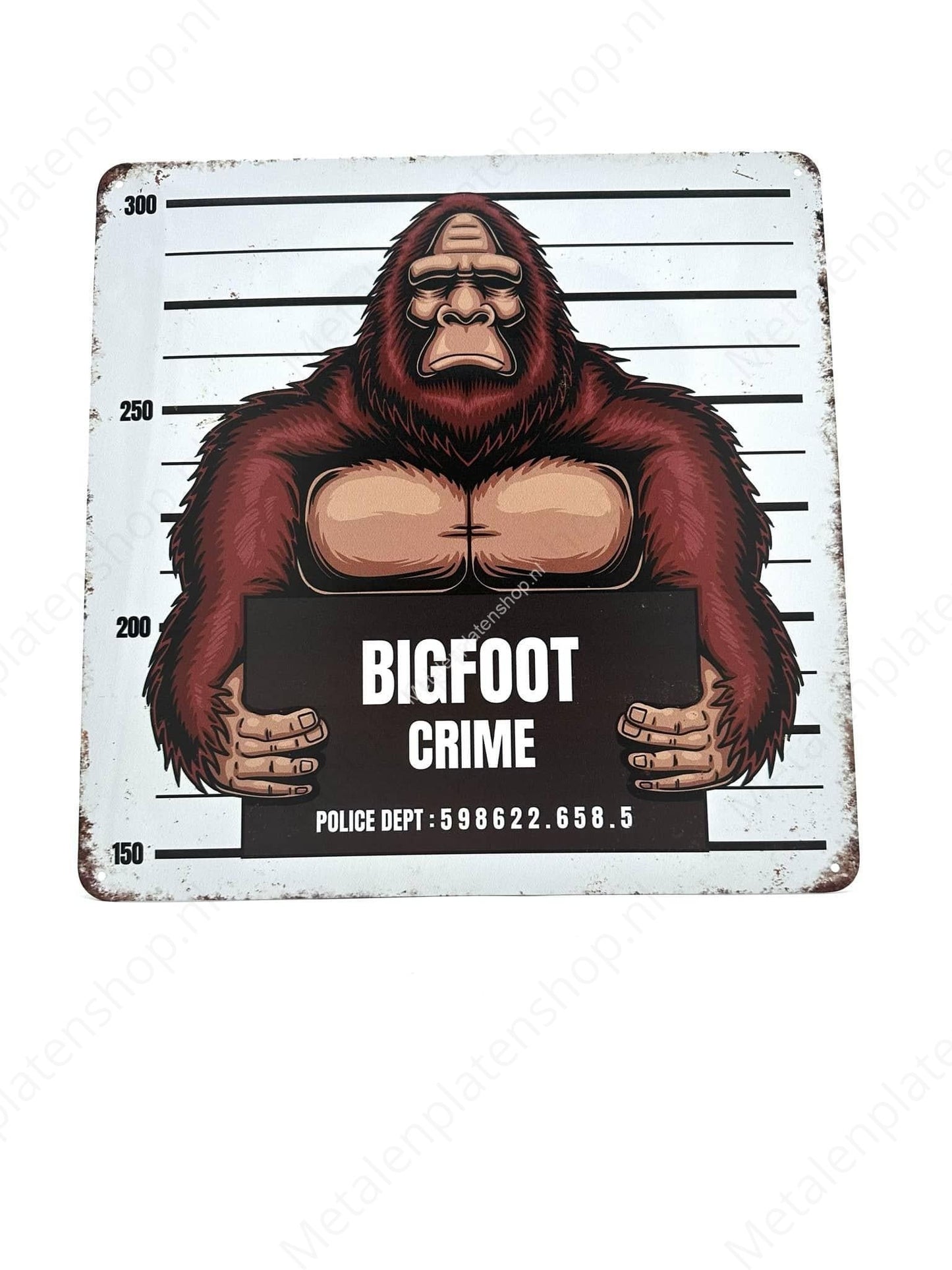 BIGFOOT crime - Metal Wall Sign