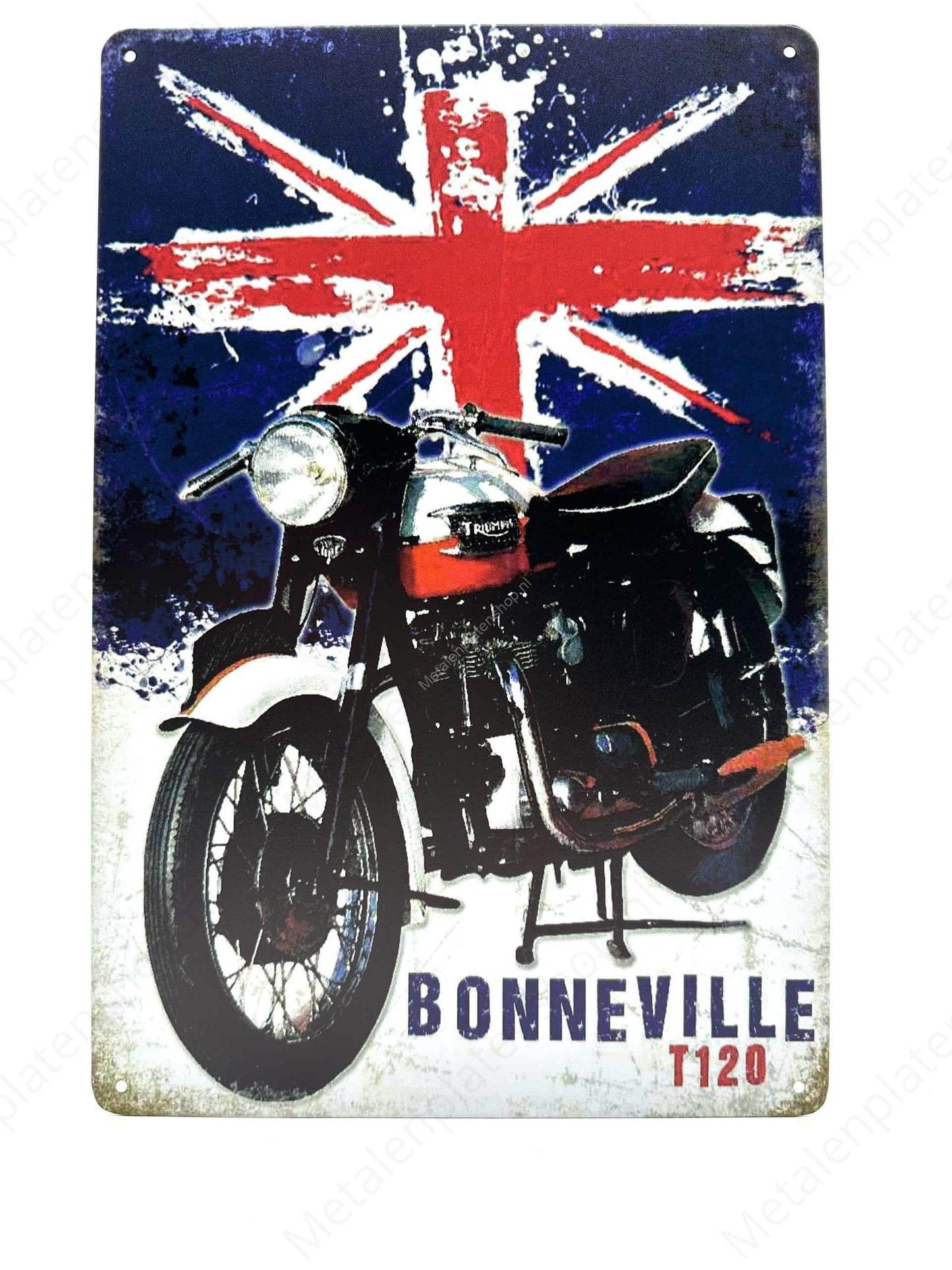 Bonneville T120 - Metalen Wandbord