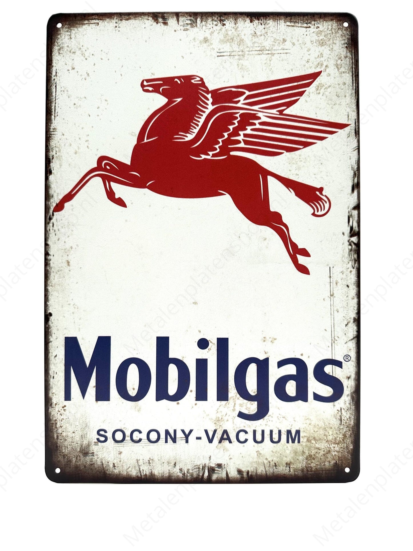 Mobil Gas Socony Vacuum - Metalen Wandbord